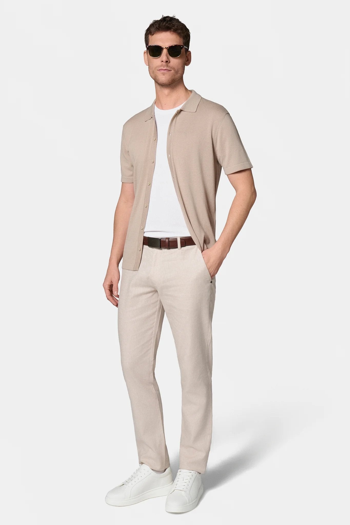 Maille manches courtes — Chemise Jerem, col polo
