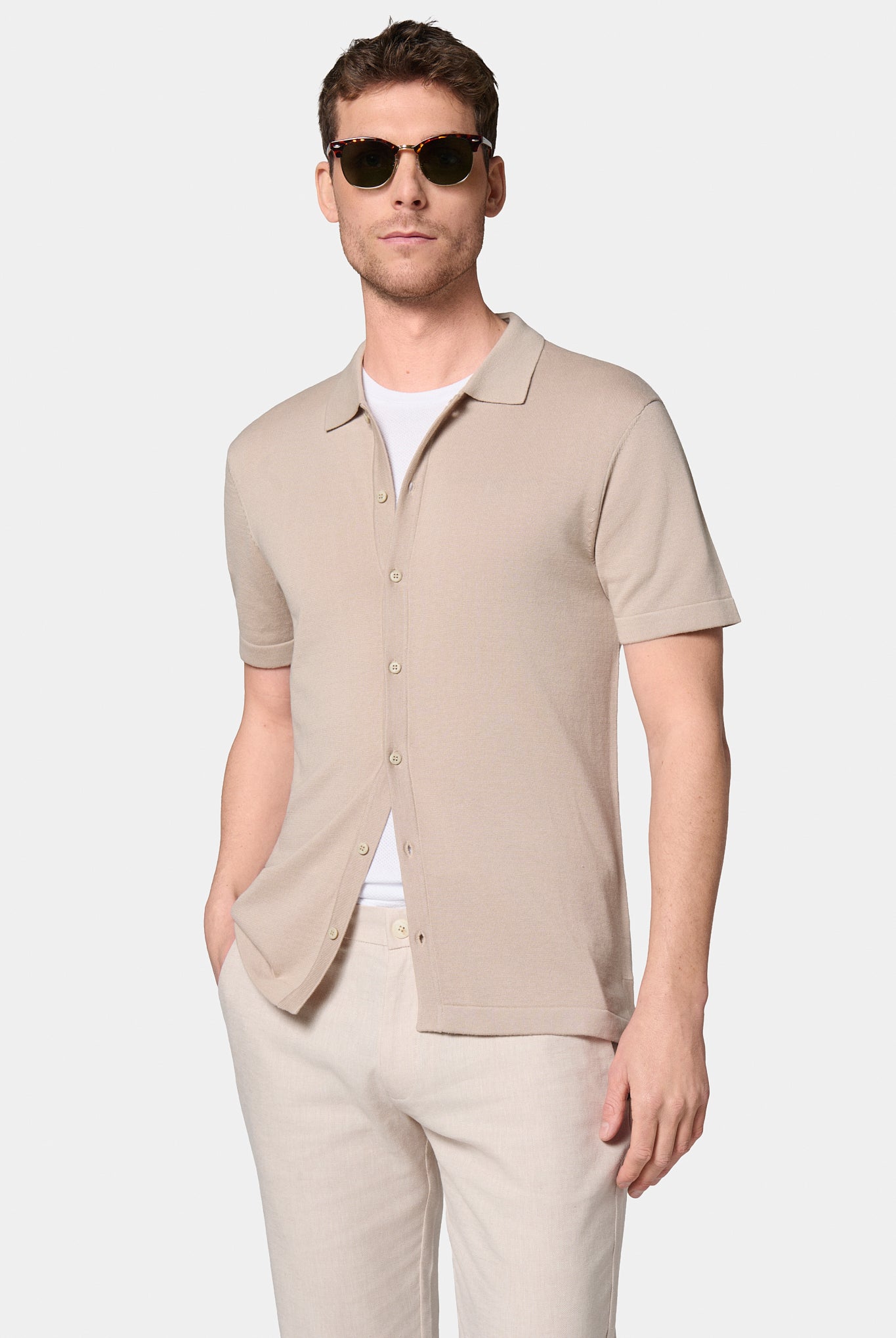 Chemise en maille manches courtes Jerem, col polo