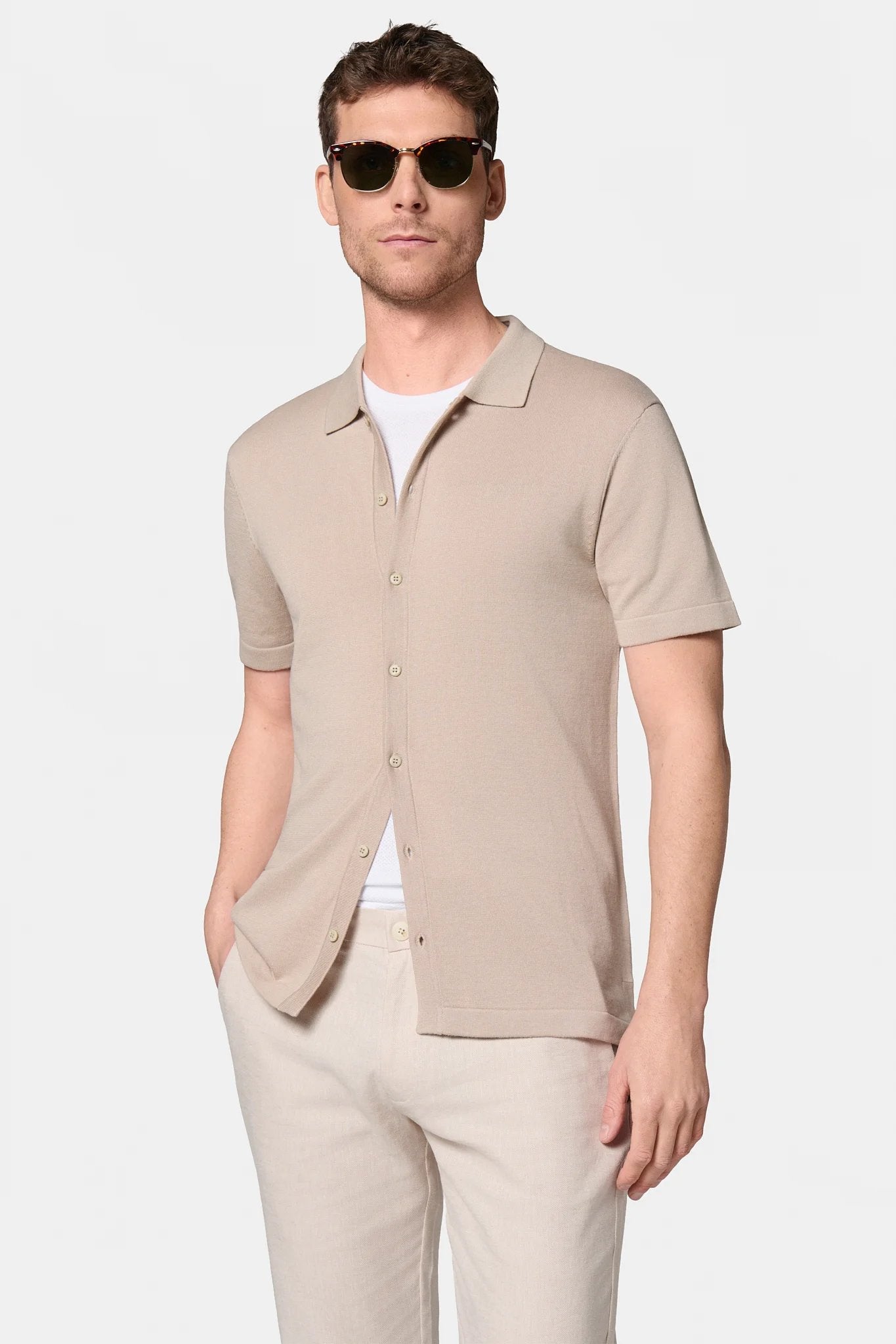 Chemise en maille manches courtes Jerem, col polo