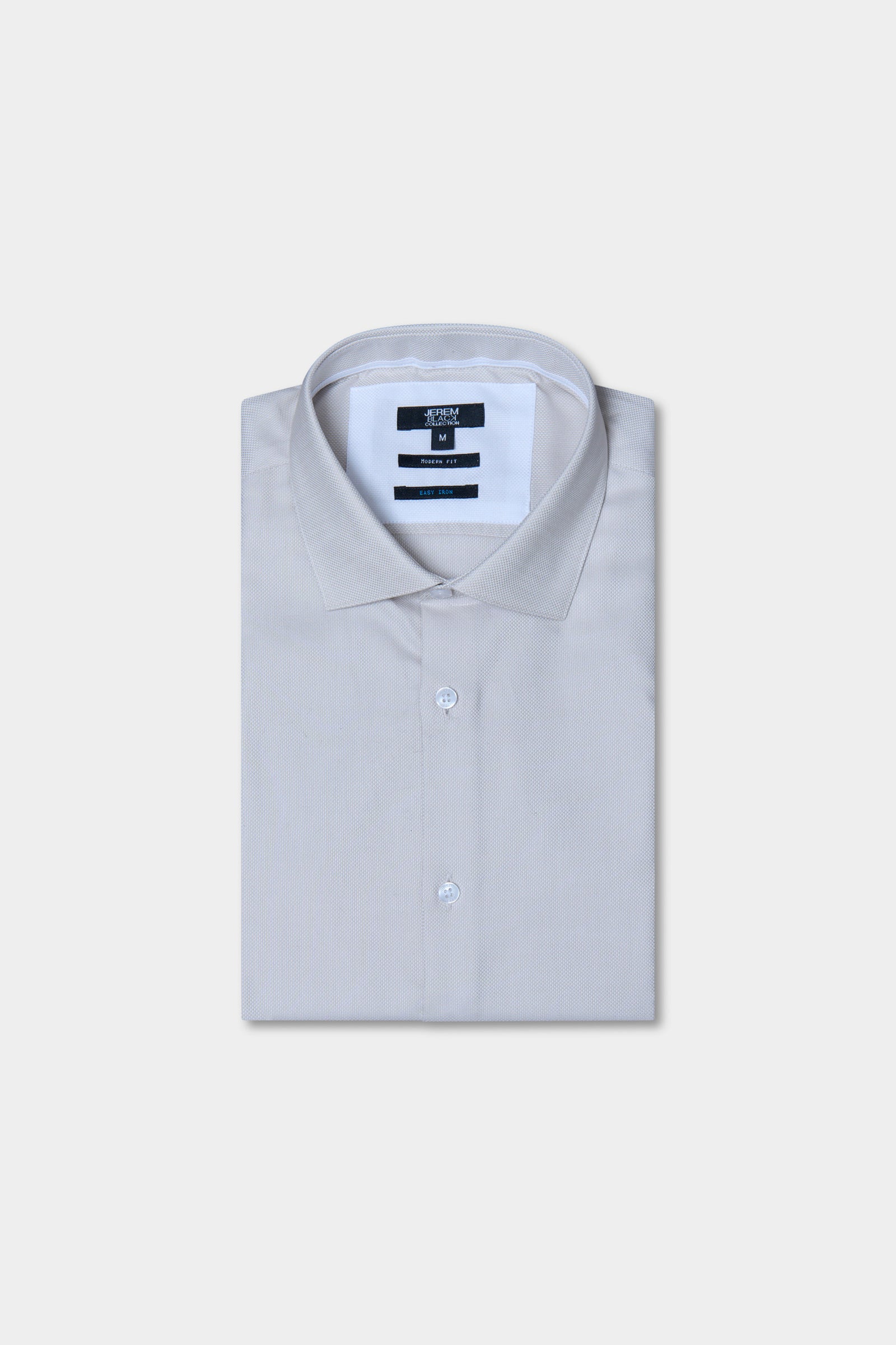 Chemise en pur coton manches courtes coupe droite Jerem, col semi-italien, manches courtes, coupe droite