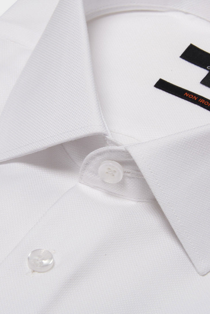 Chemise, coton manches courtes sans repassage Jerem, coupe droite, col classique