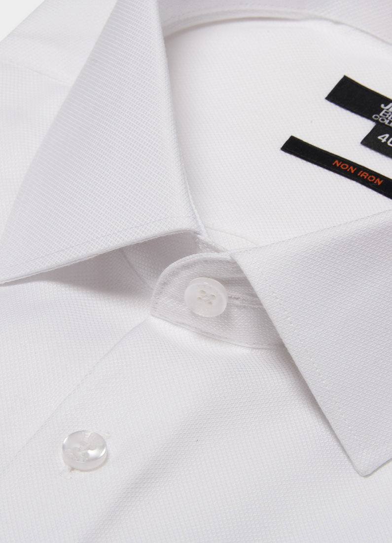 Chemise, coton manches courtes sans repassage Jerem, coupe droite, col classique
