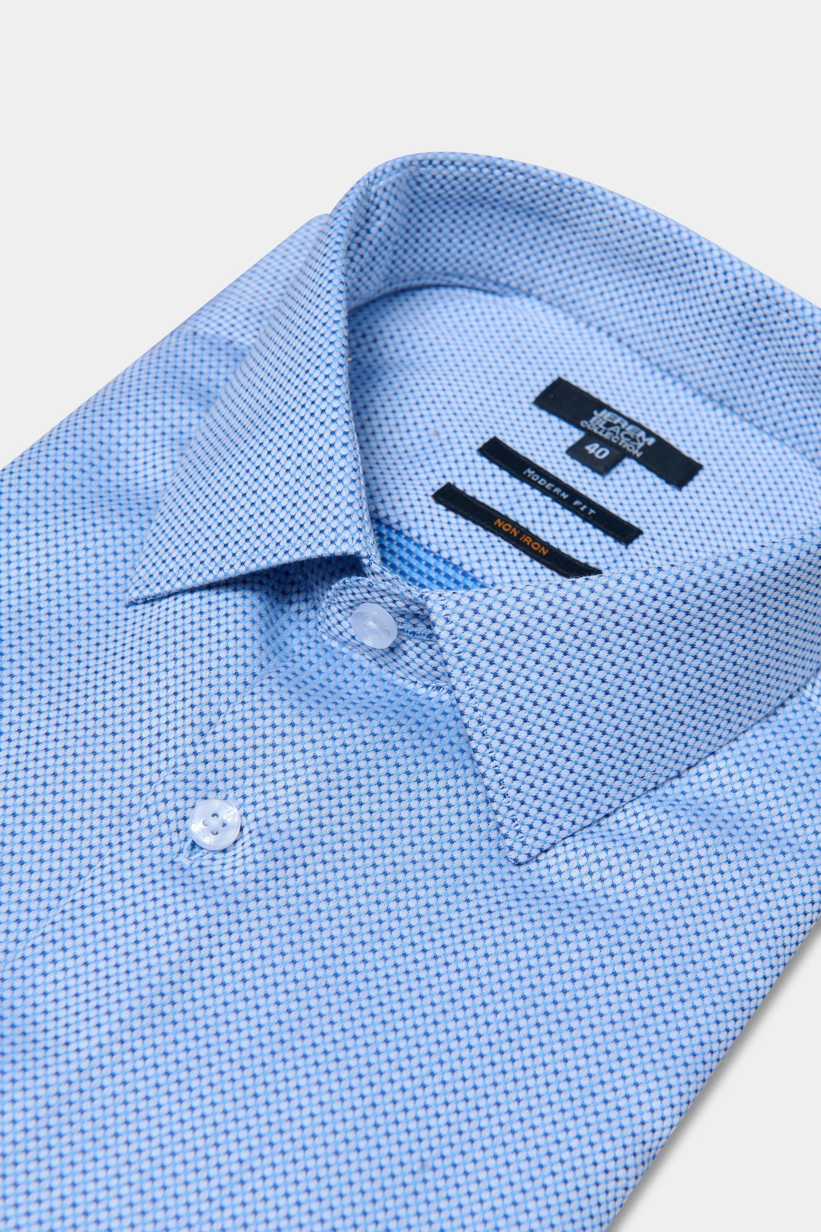 Coton col classique sans repassage — Chemise manche courtes Jerem, sans repassage, col classique
