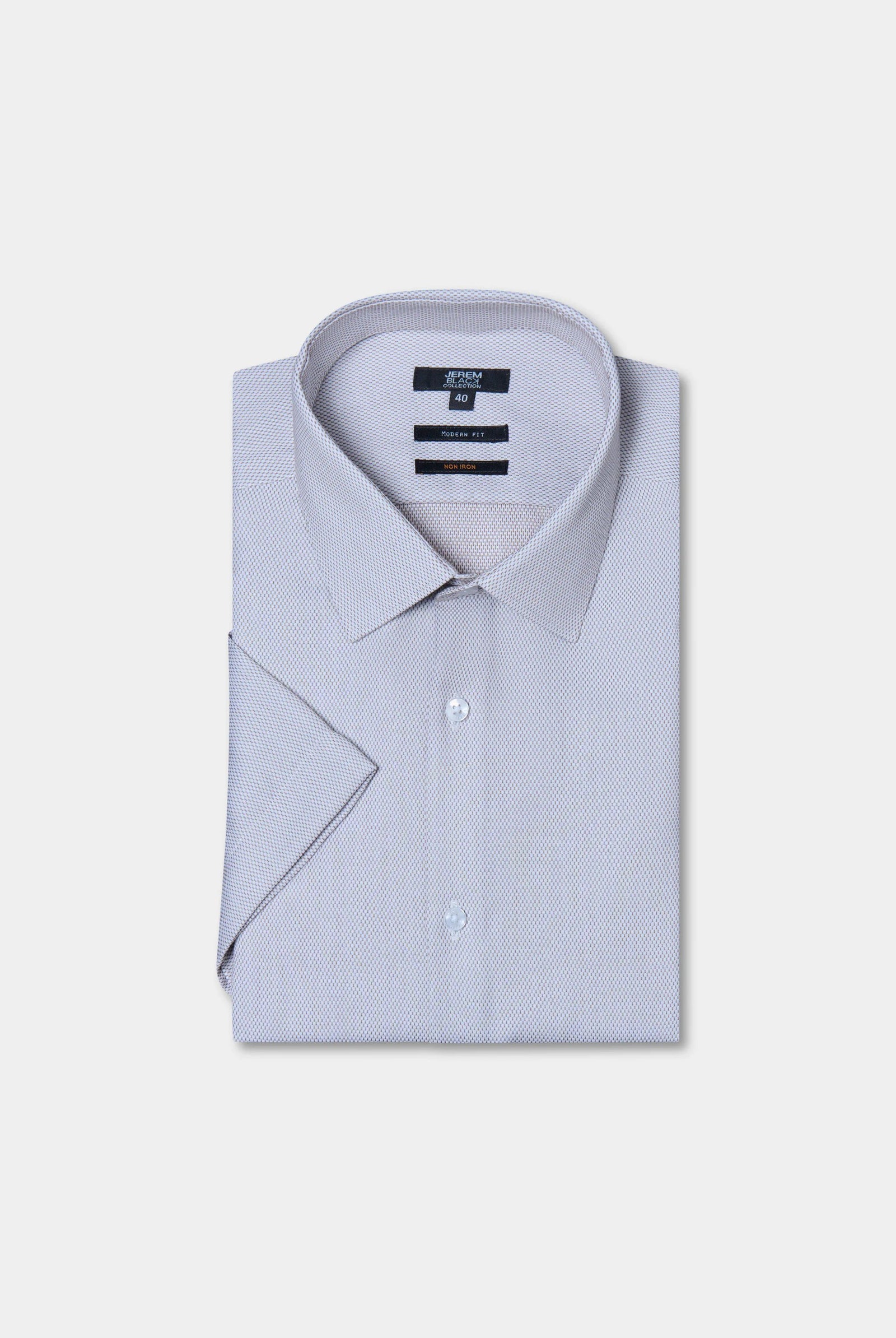 Chemise manches courtes sans repassage coupe droite Jerem, col classique, manches courtes, coupe droite