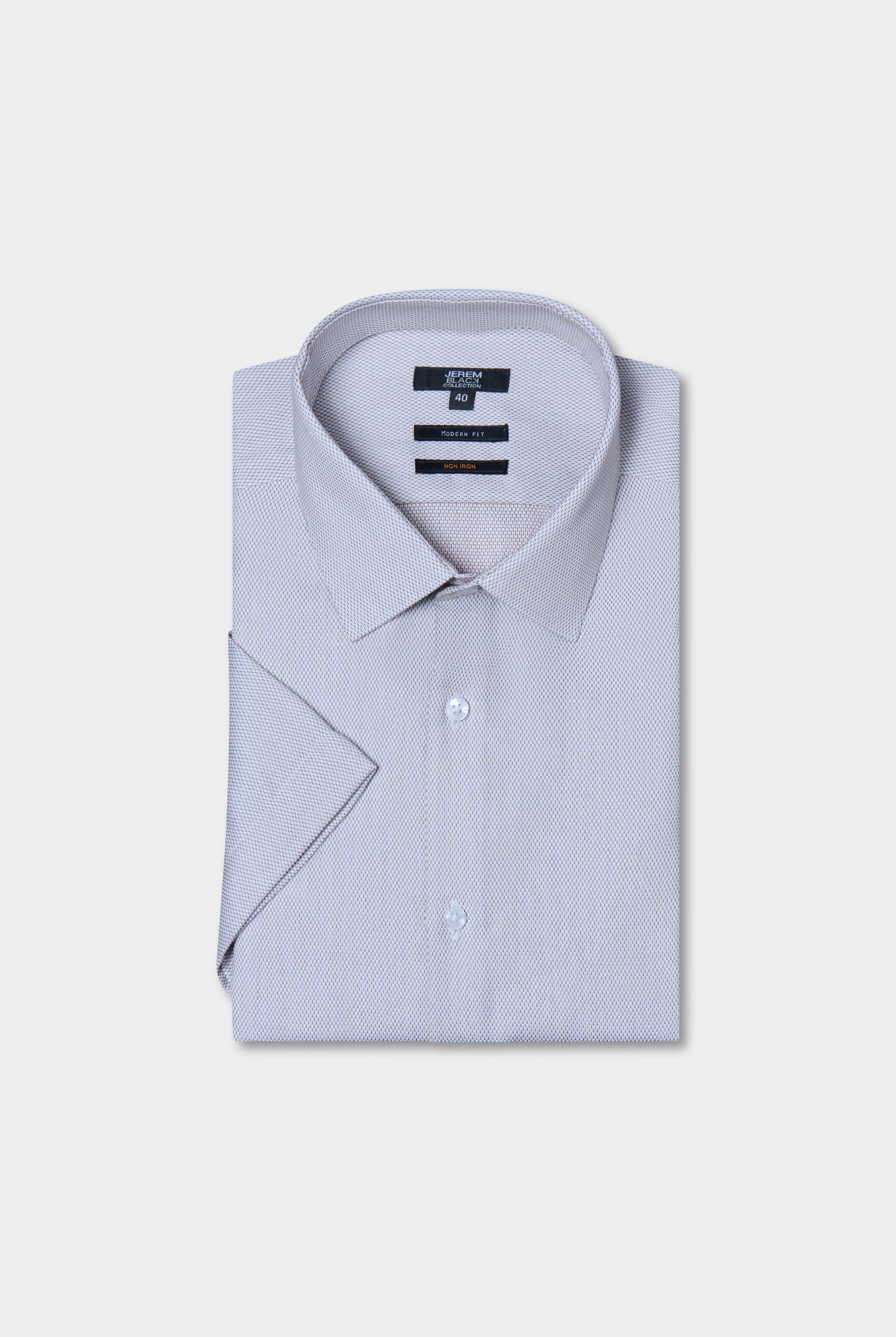 Chemise manches courtes sans repassage coupe droite Jerem, col classique, manches courtes, coupe droite