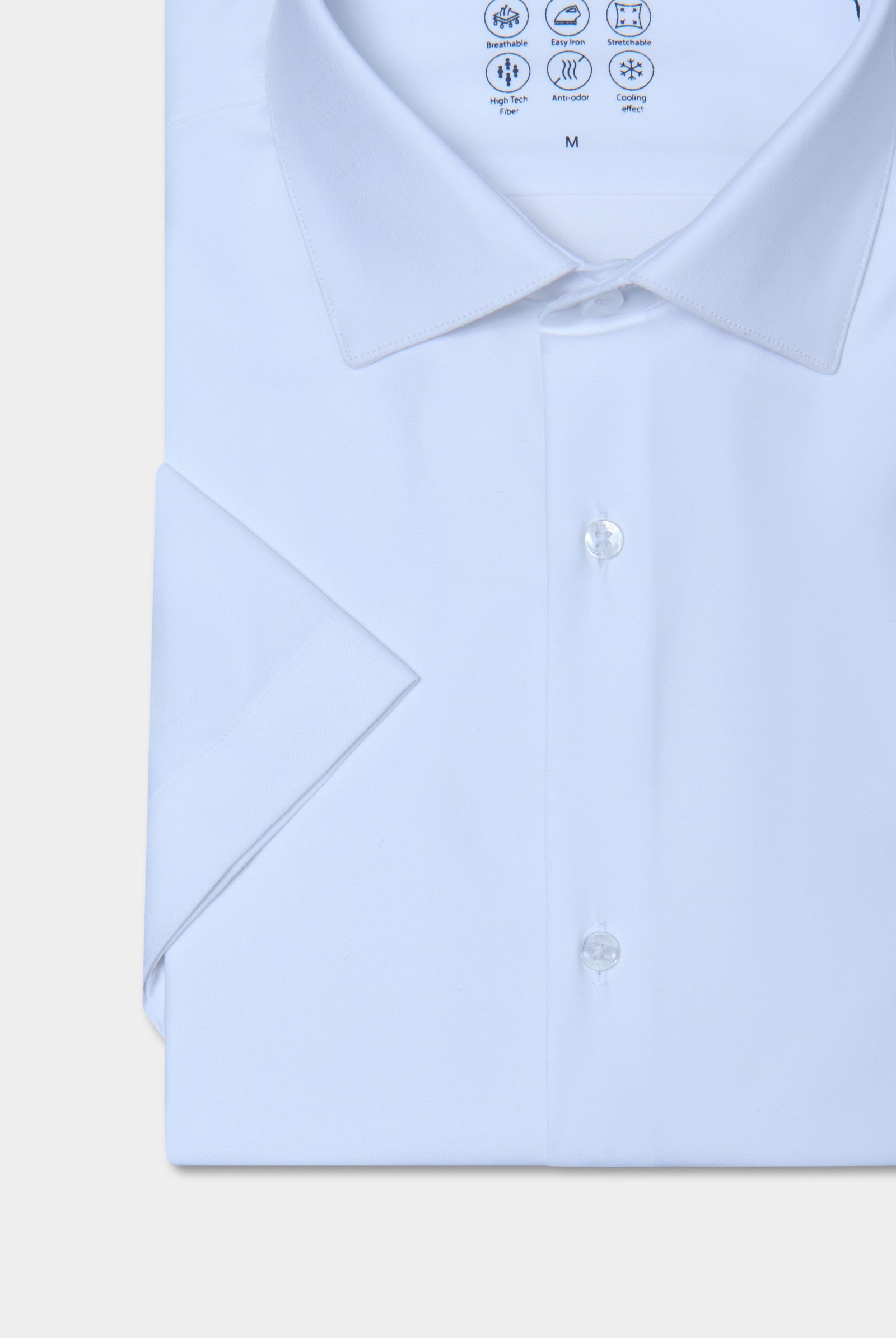 Chemise Jerem, col semi-italien, manches courtes