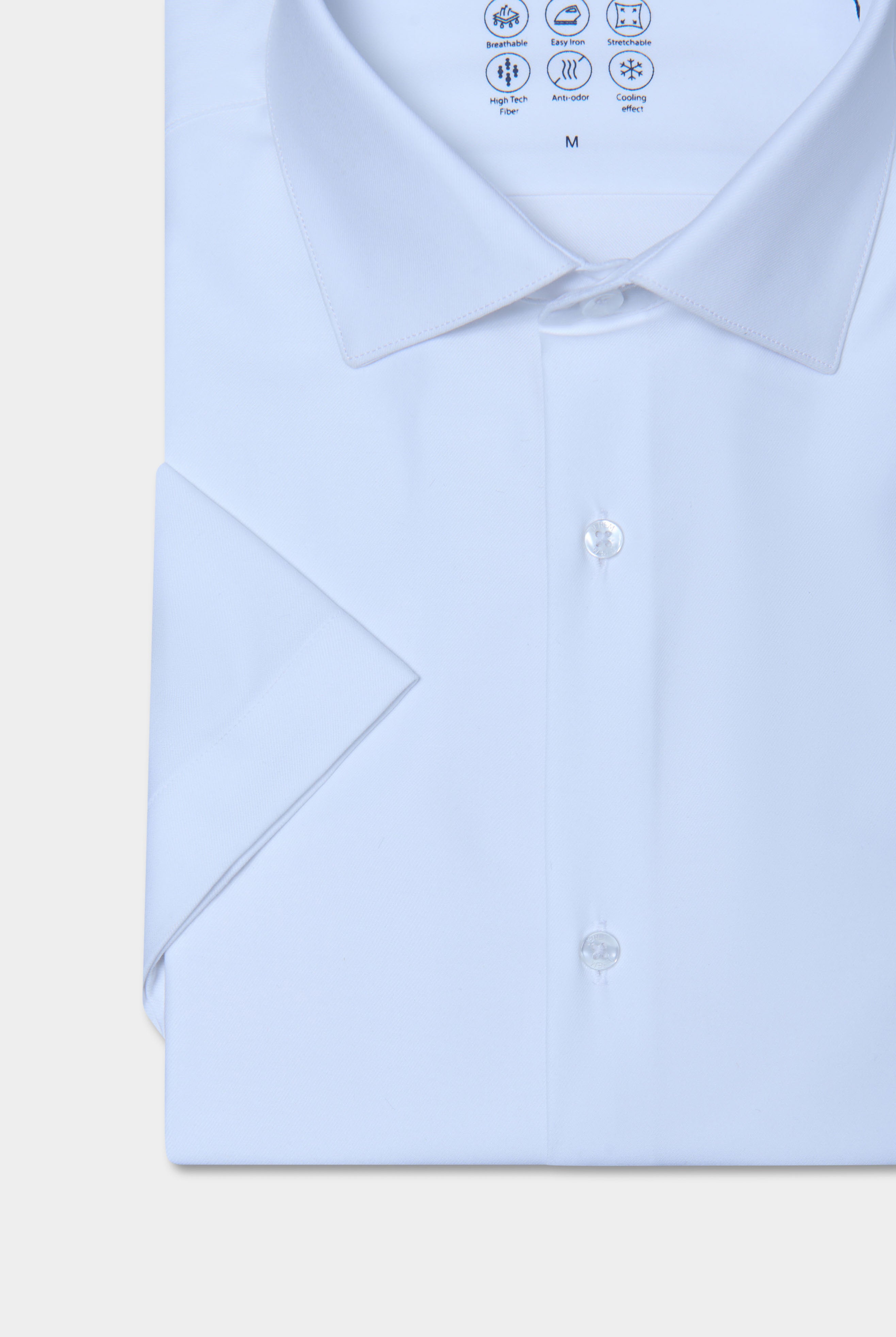 Chemise Jerem, col semi-italien, manches courtes