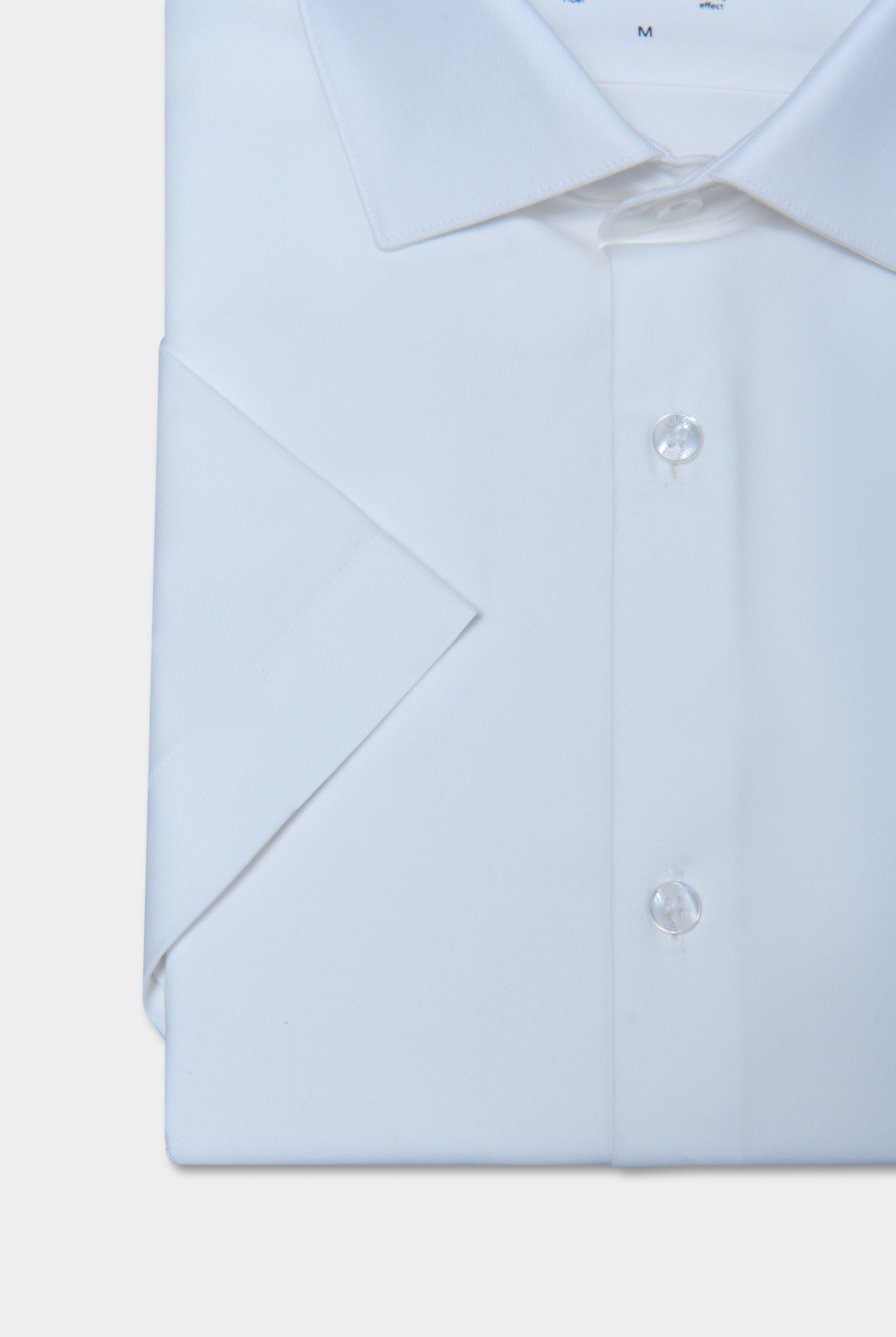Chemise, tissu COOLMAX® manches courtes confort et performance Jerem, coupe droite, col semi-italien