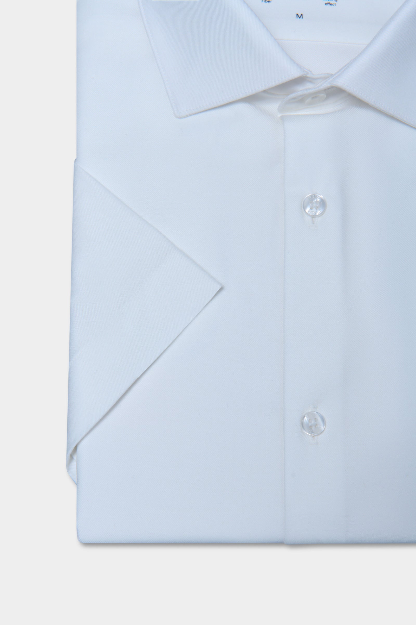 Chemise, tissu COOLMAX® manches courtes confort et performance Jerem, coupe droite, col semi-italien