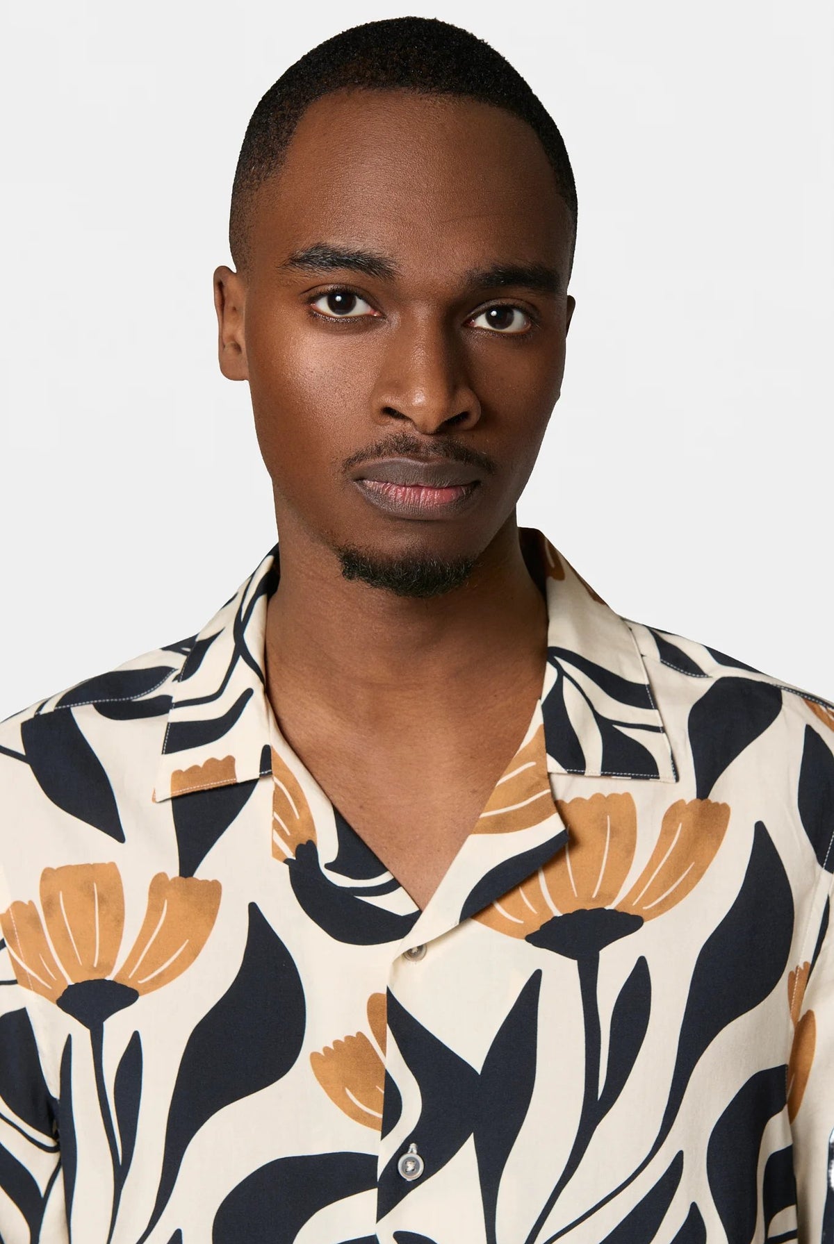Chemise, imprimée stretch manches courtes Jerem, coupe confortable, manches courtes