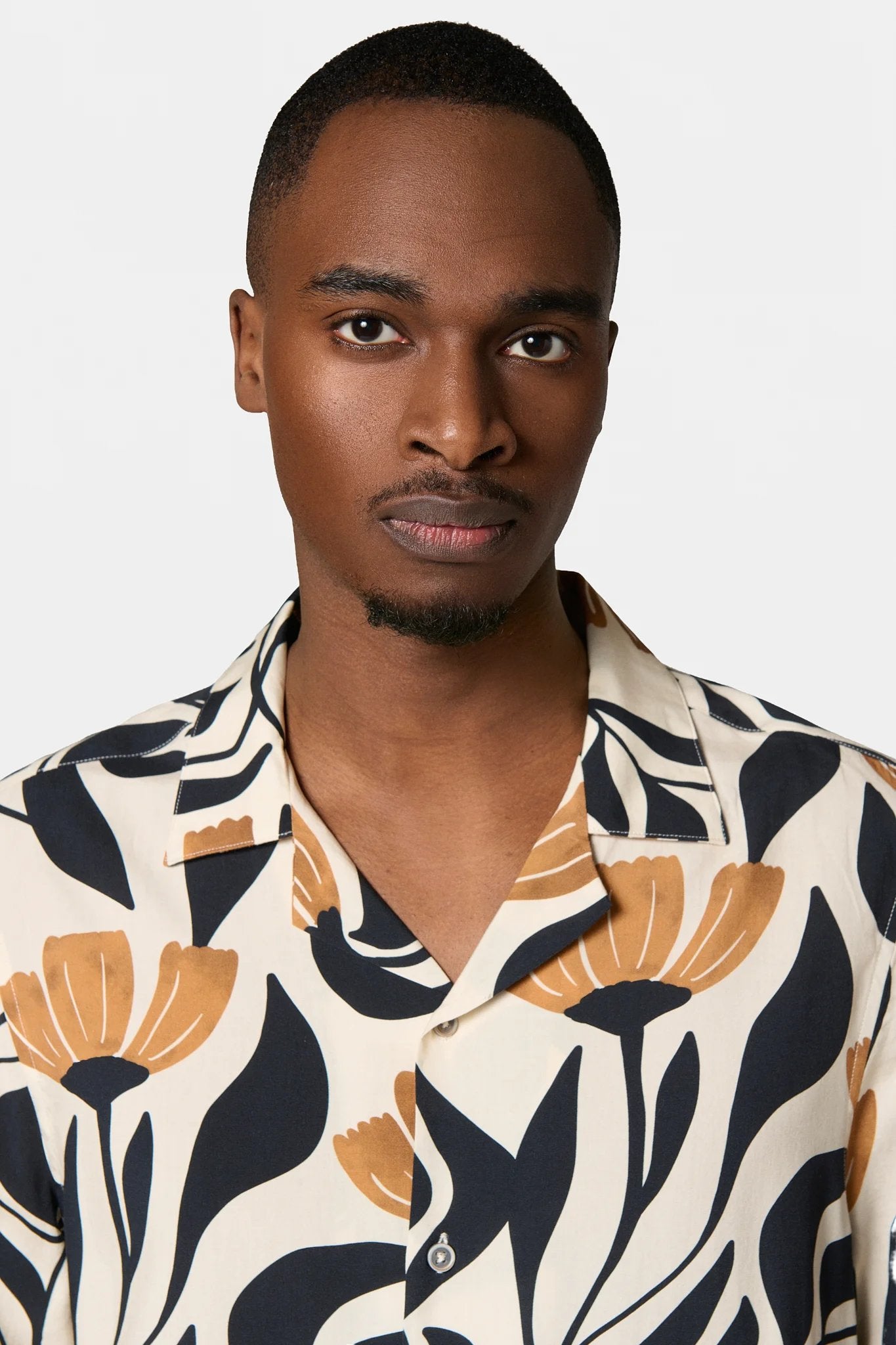 Chemise, imprimée stretch manches courtes Jerem, coupe confortable, manches courtes