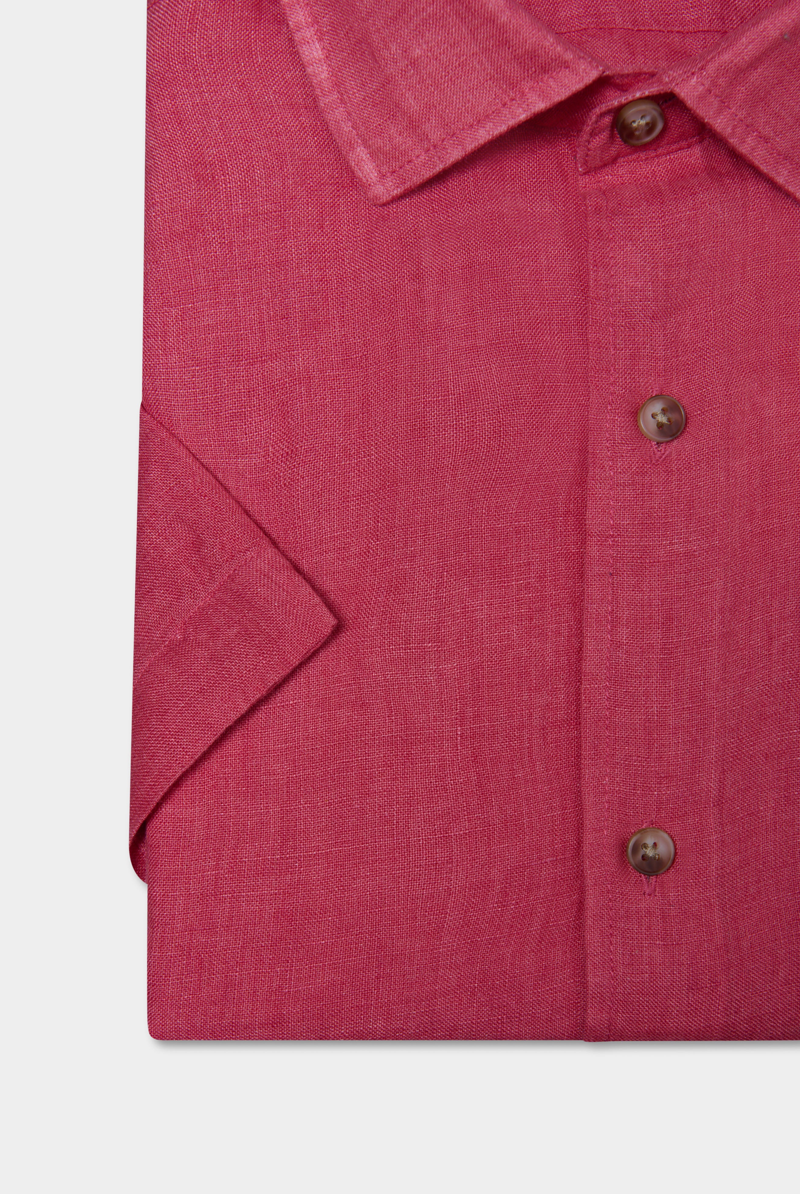 Chemise, pur lin manches courtes Jerem, col classique, manches courtes