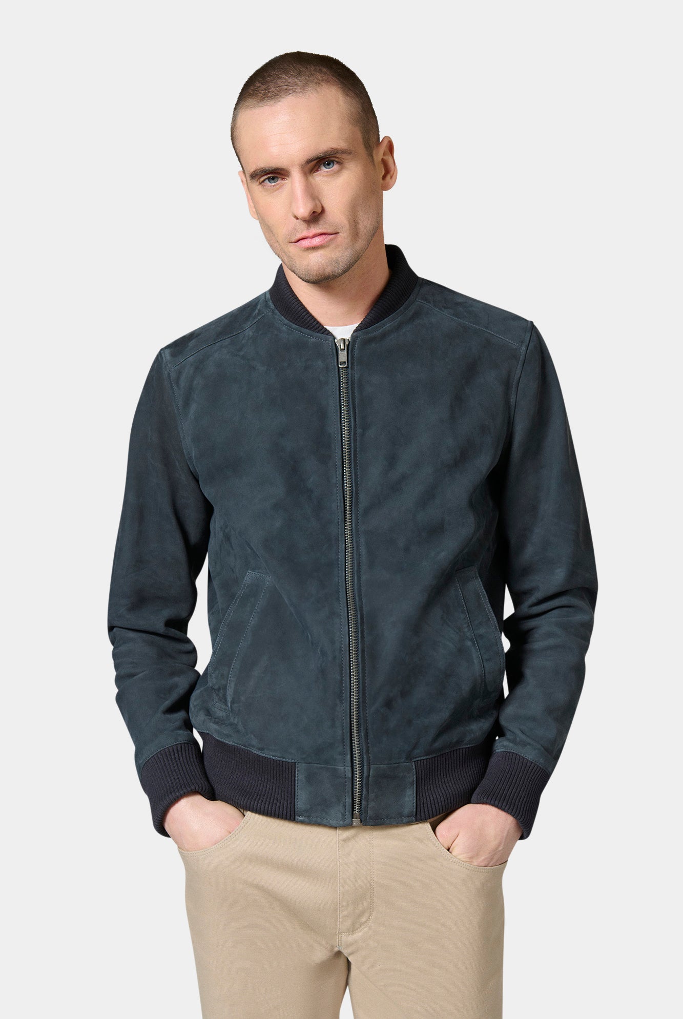 Blouson cuir Garan Jerem, coupe ajustée
