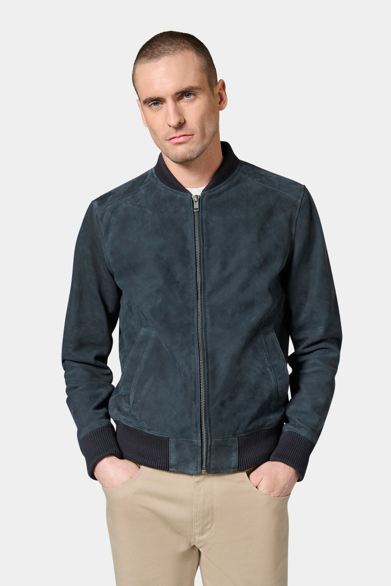 Blouson cuir Garan Jerem, coupe ajustée