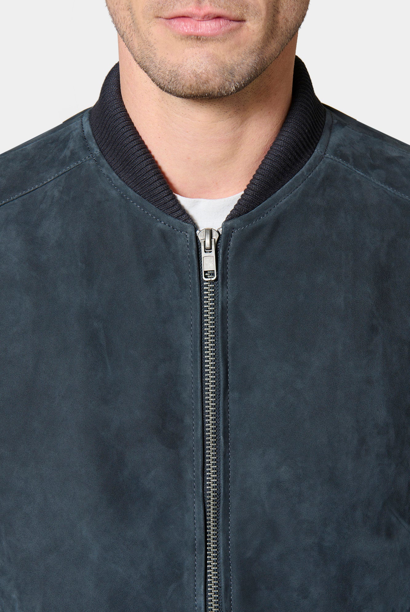 Blouson cuir Garan Jerem, coupe ajustée vue 2
