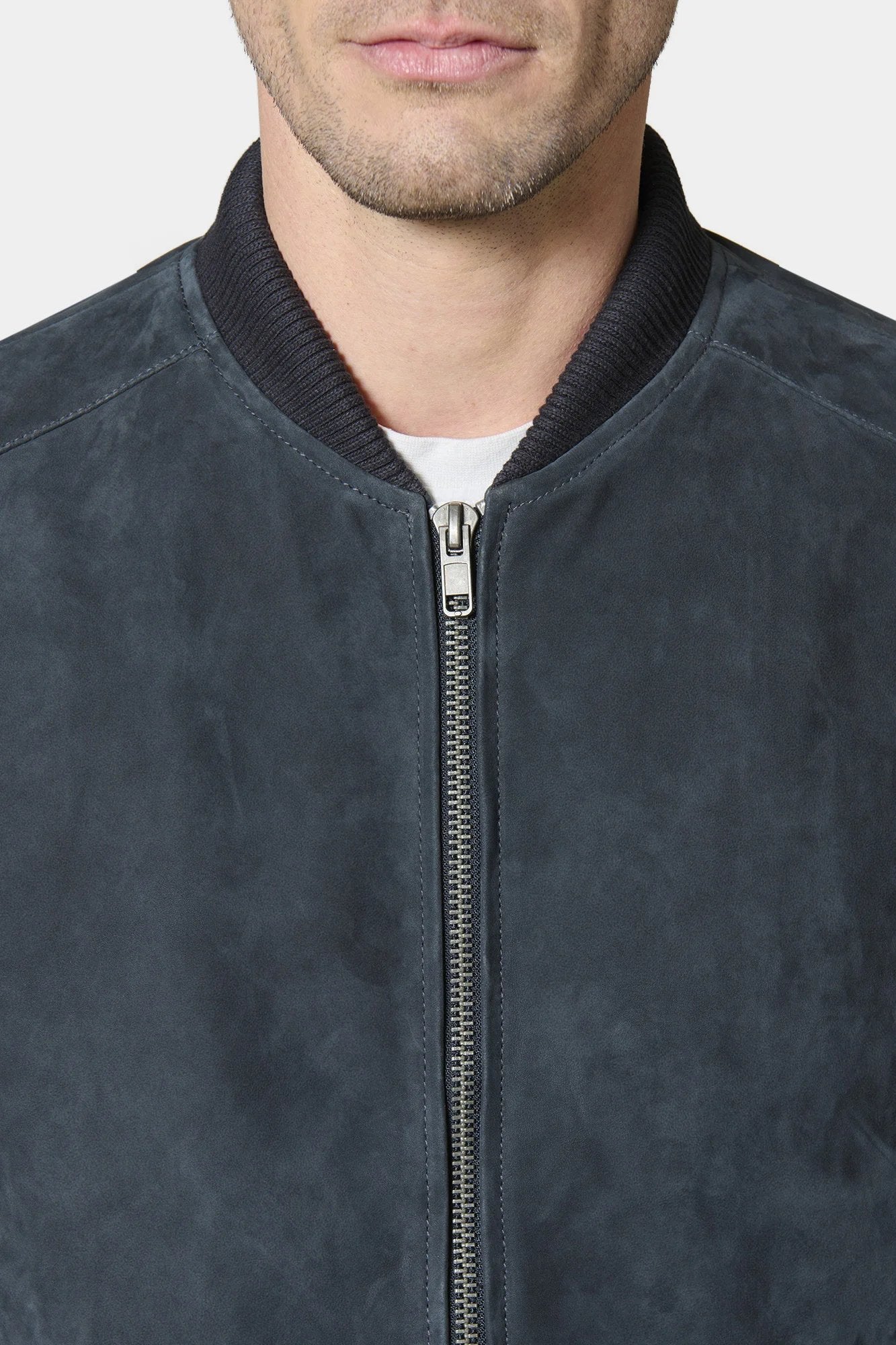 Blouson cuir Garan Jerem, coupe ajustée vue 2