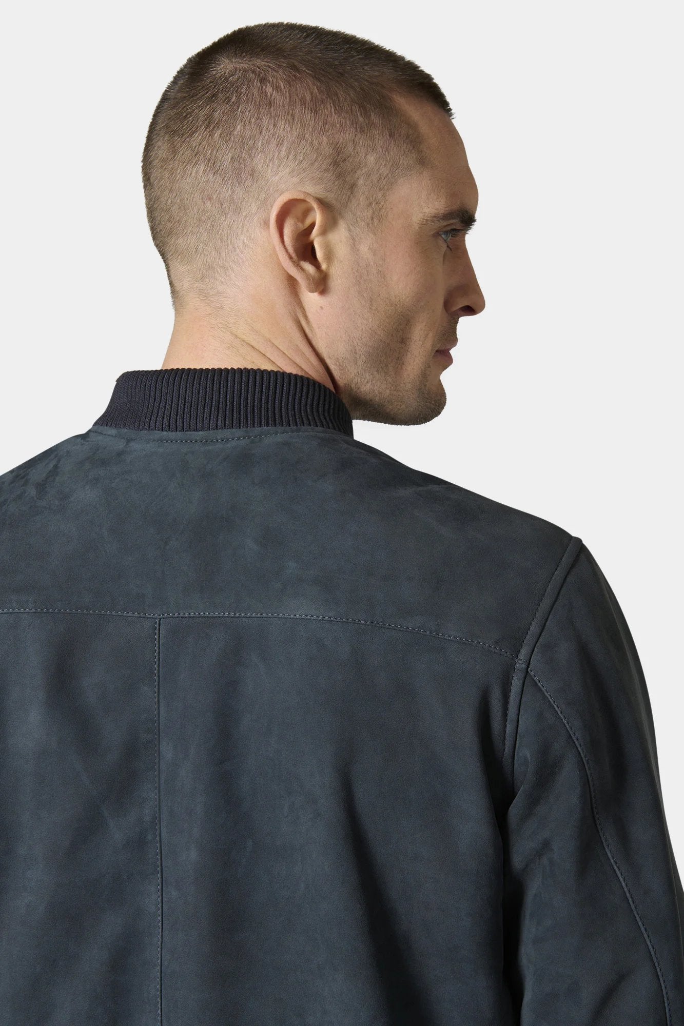 Blouson cuir Garan Jerem, coupe ajustée vue 3