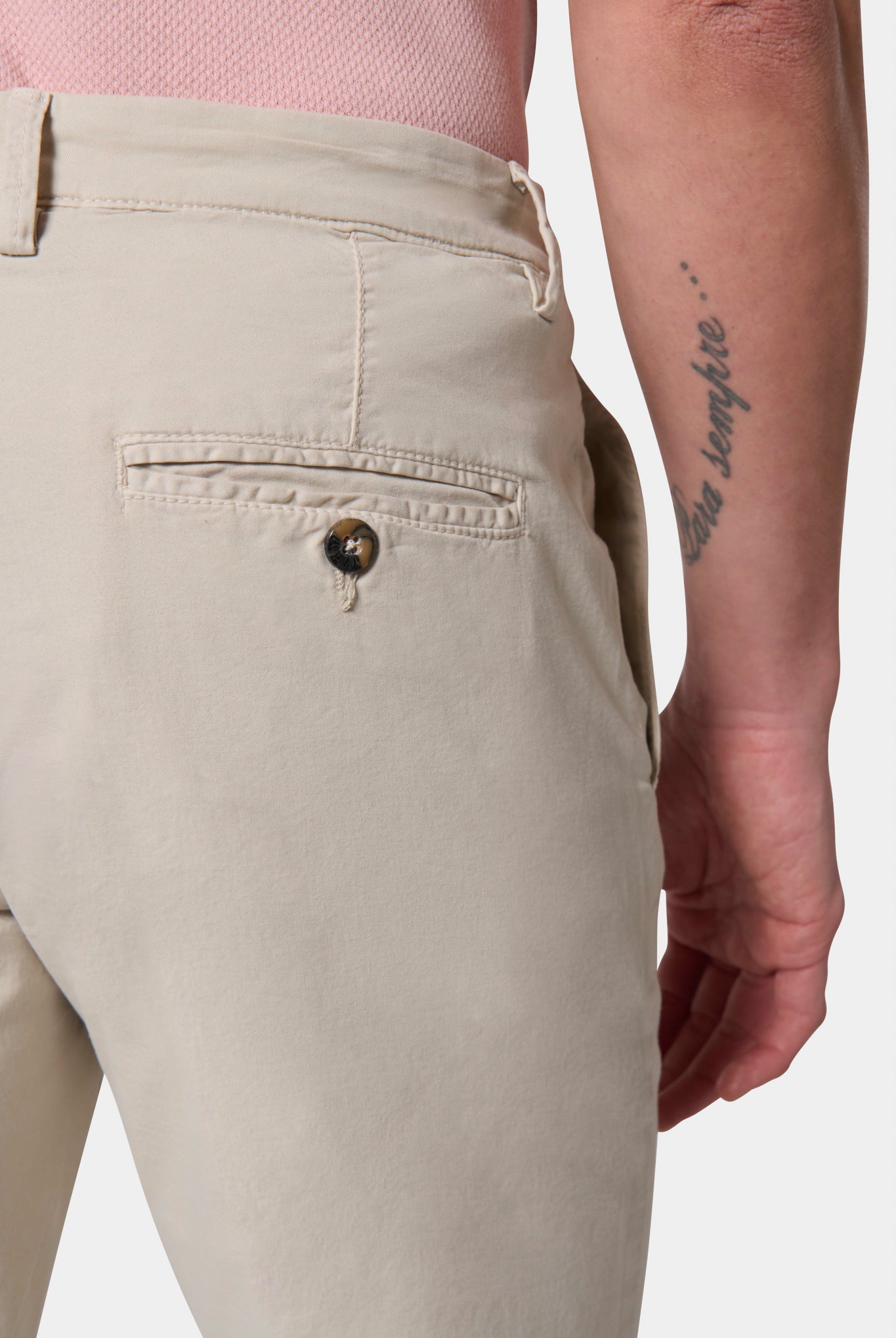 Bermudas décontracté, twill Jerem, poches italiennes, coloris beige