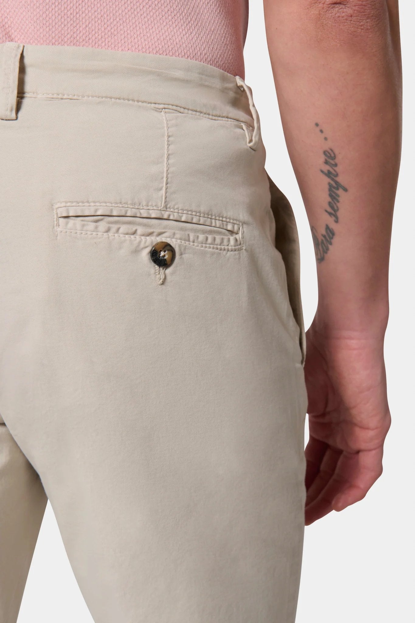 Bermudas décontracté, twill Jerem, poches italiennes, coloris beige