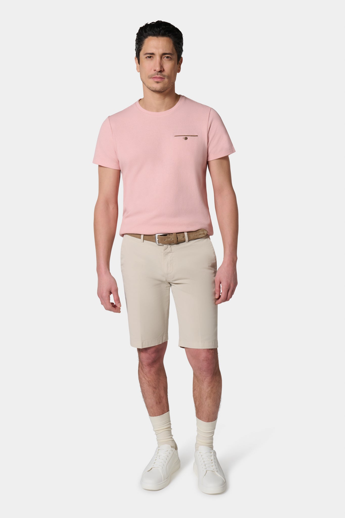 Twill — Bermudas décontracté Jerem, poches italiennes, coloris beige