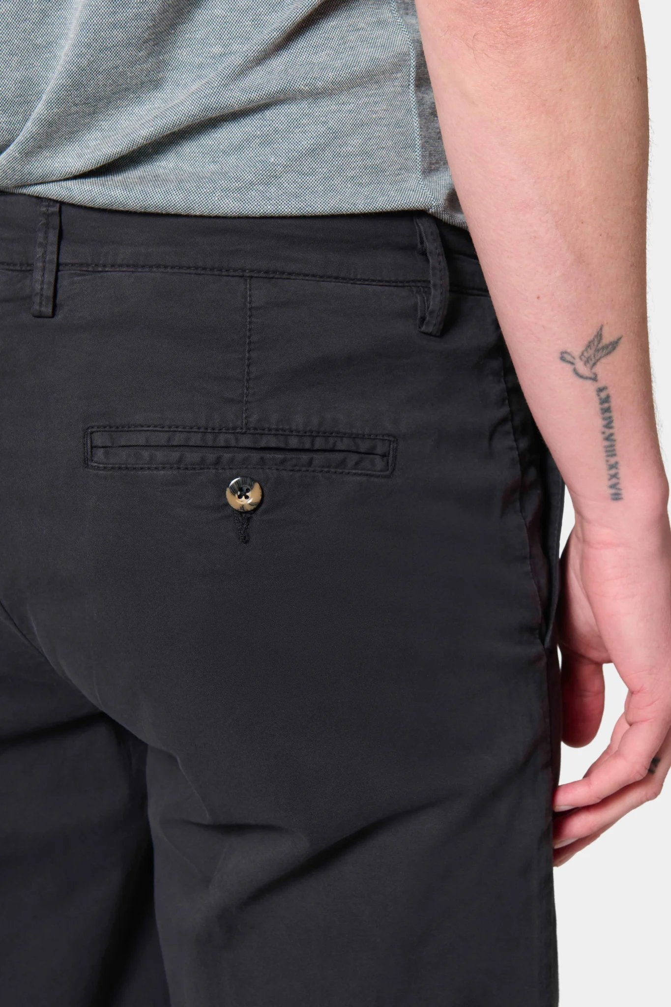 Twill — Bermudas décontracté Jerem, poches italiennes, coloris noir