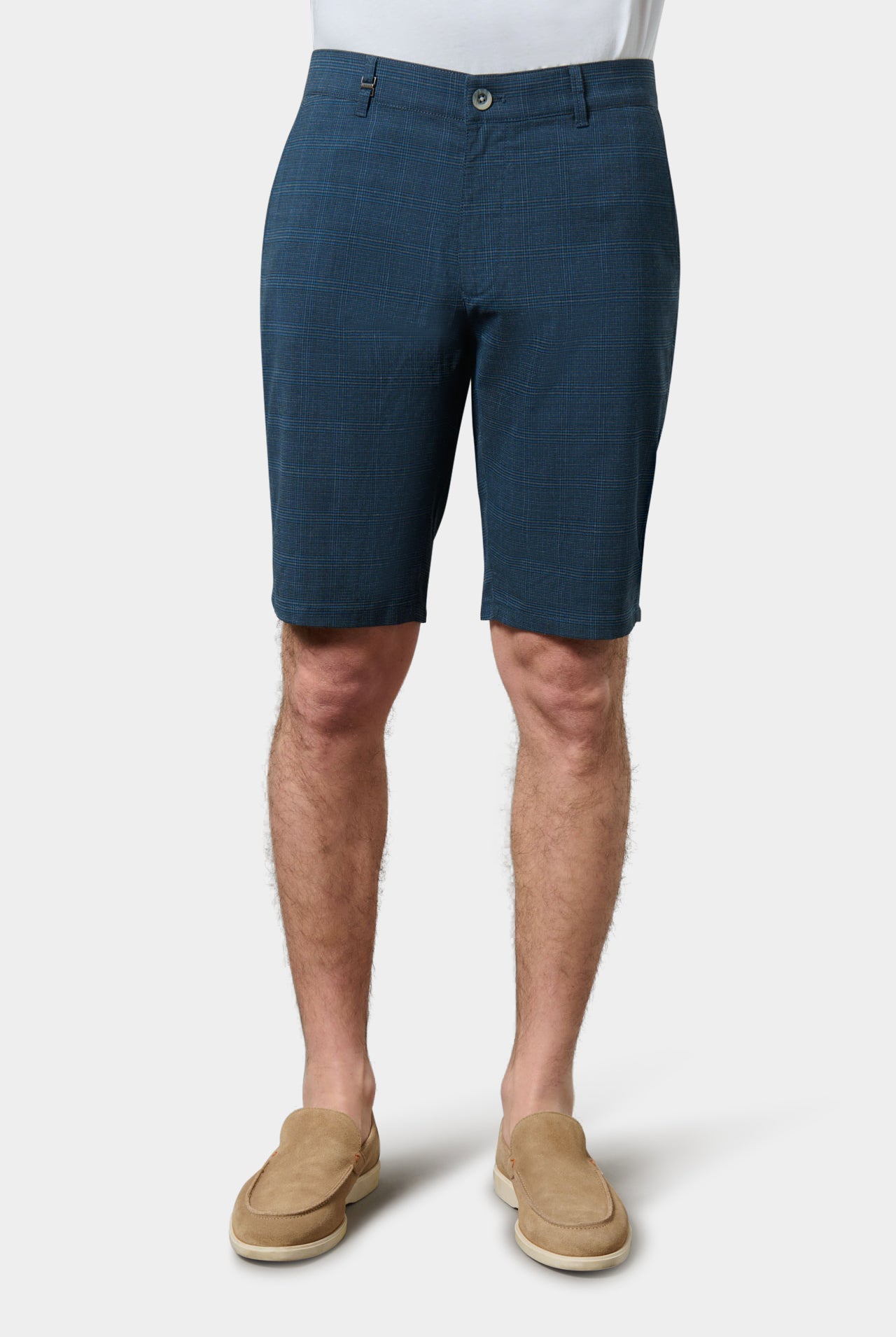 Bermuda stretch carreaux Jerem, poches italiennes, coupe droite