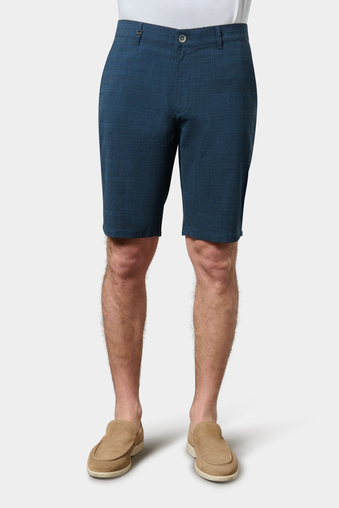 Bermuda stretch carreaux Jerem, poches italiennes, coupe droite