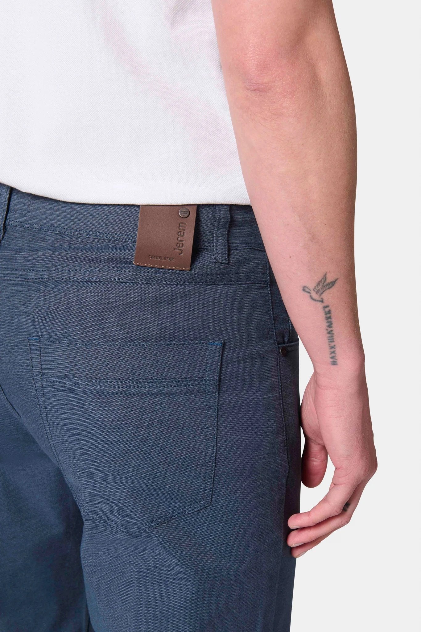 Pantalon 5 poches en coton stretch, Jerem