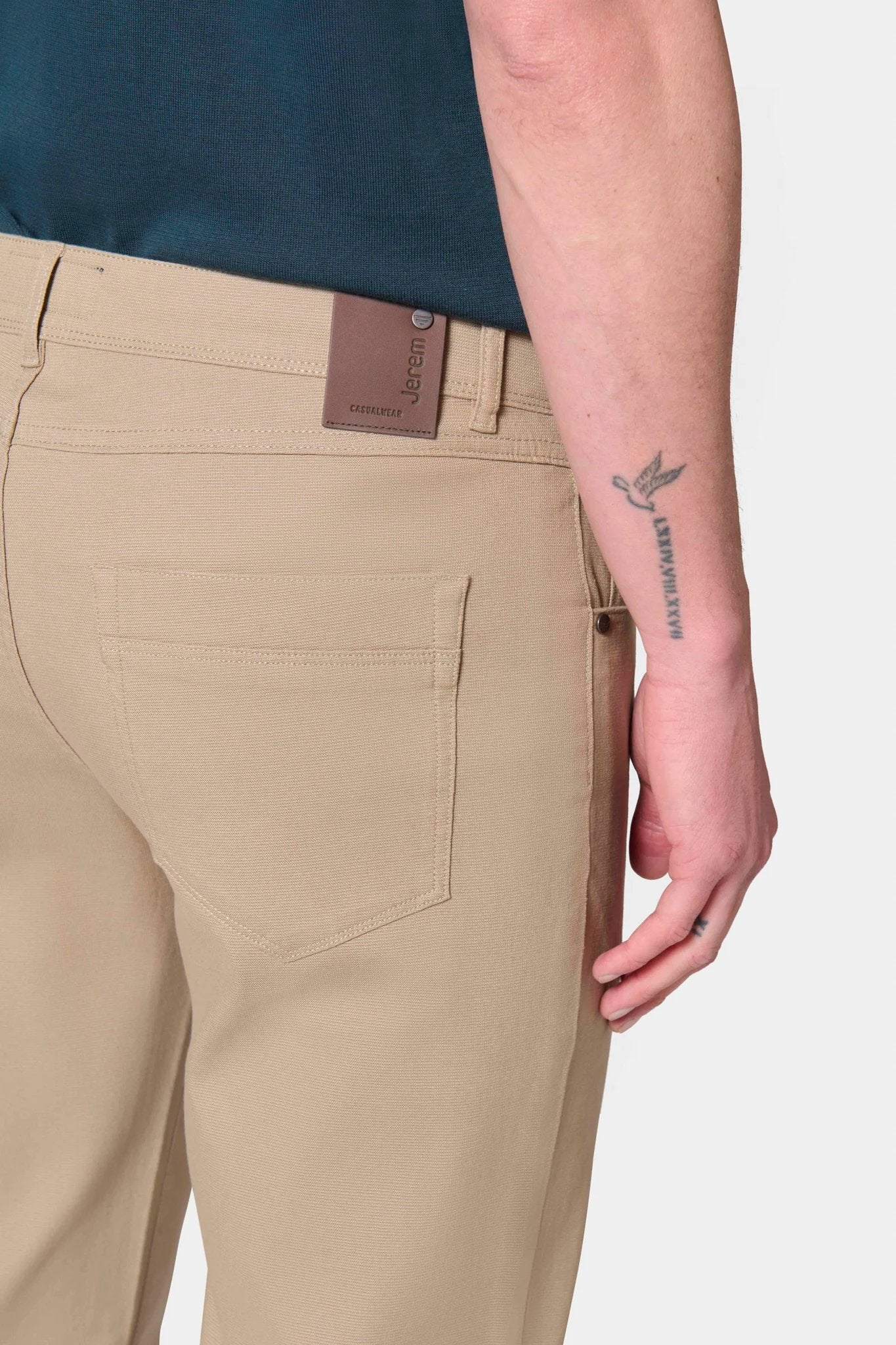 Pantalon 5 poches en dobby, Jerem