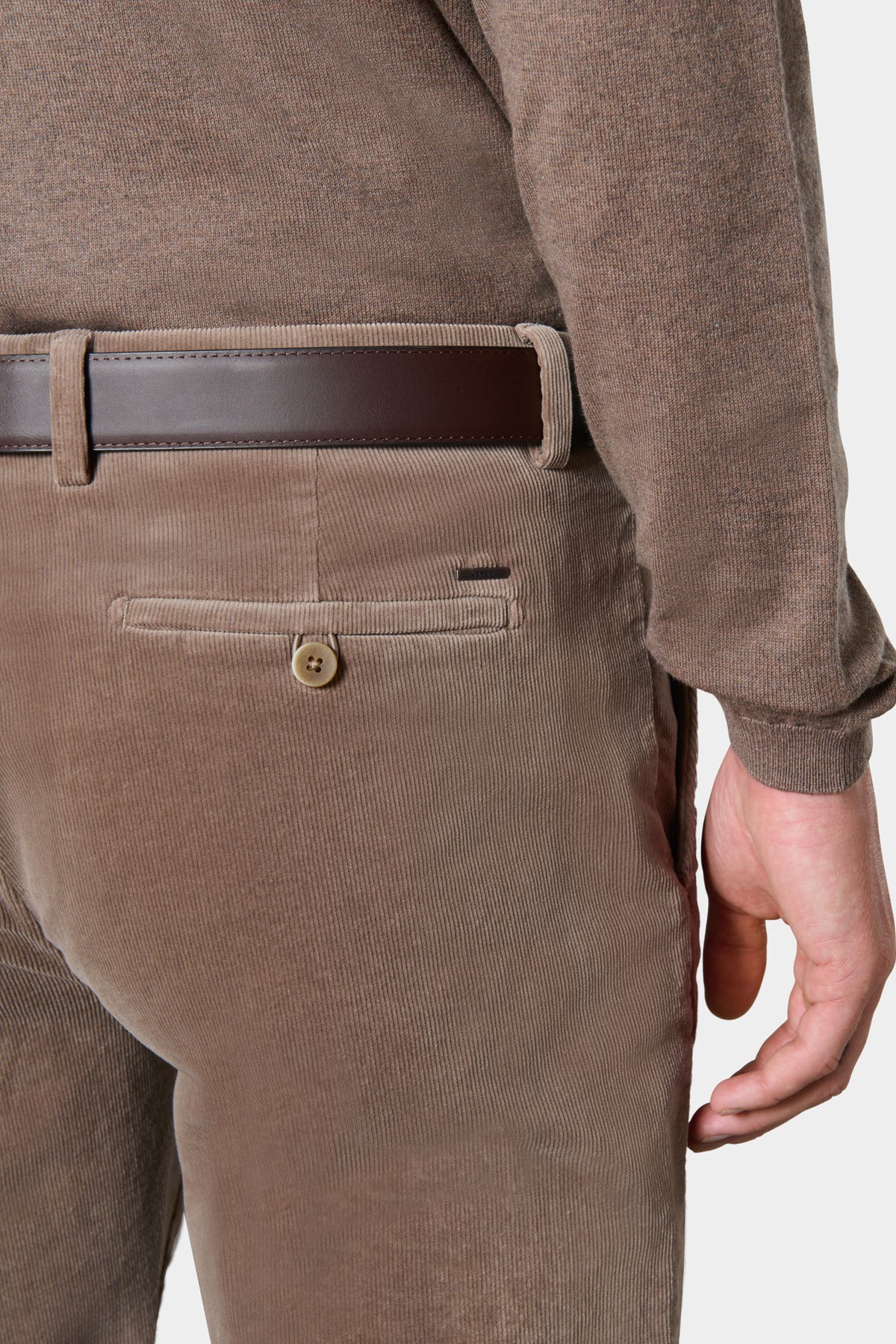 Pantalon de ville en velours côtelé stretch