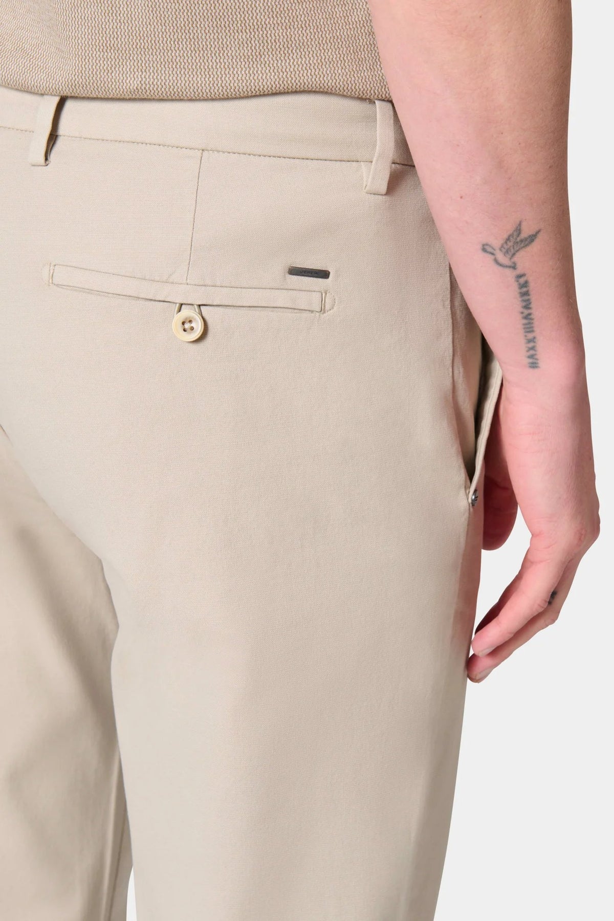 Pantalon, lin stretch Jerem, ceinture sartoriale, poches italiennes