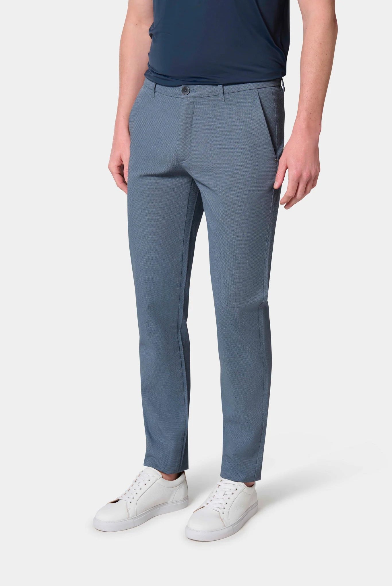 Polycoton stretch — Pantalon Jerem, poches italiennes, coupe droite