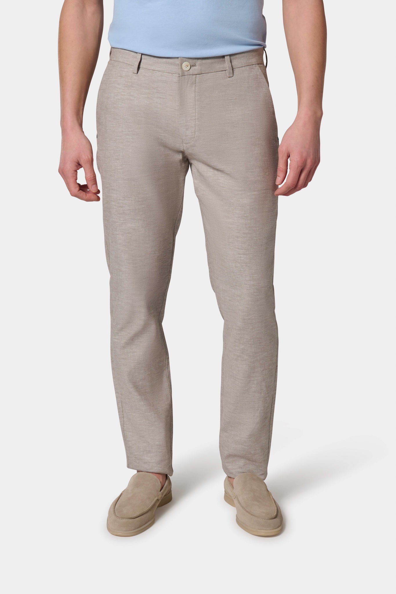 Pantalon de ville en gabardine de lin-coton, Jerem