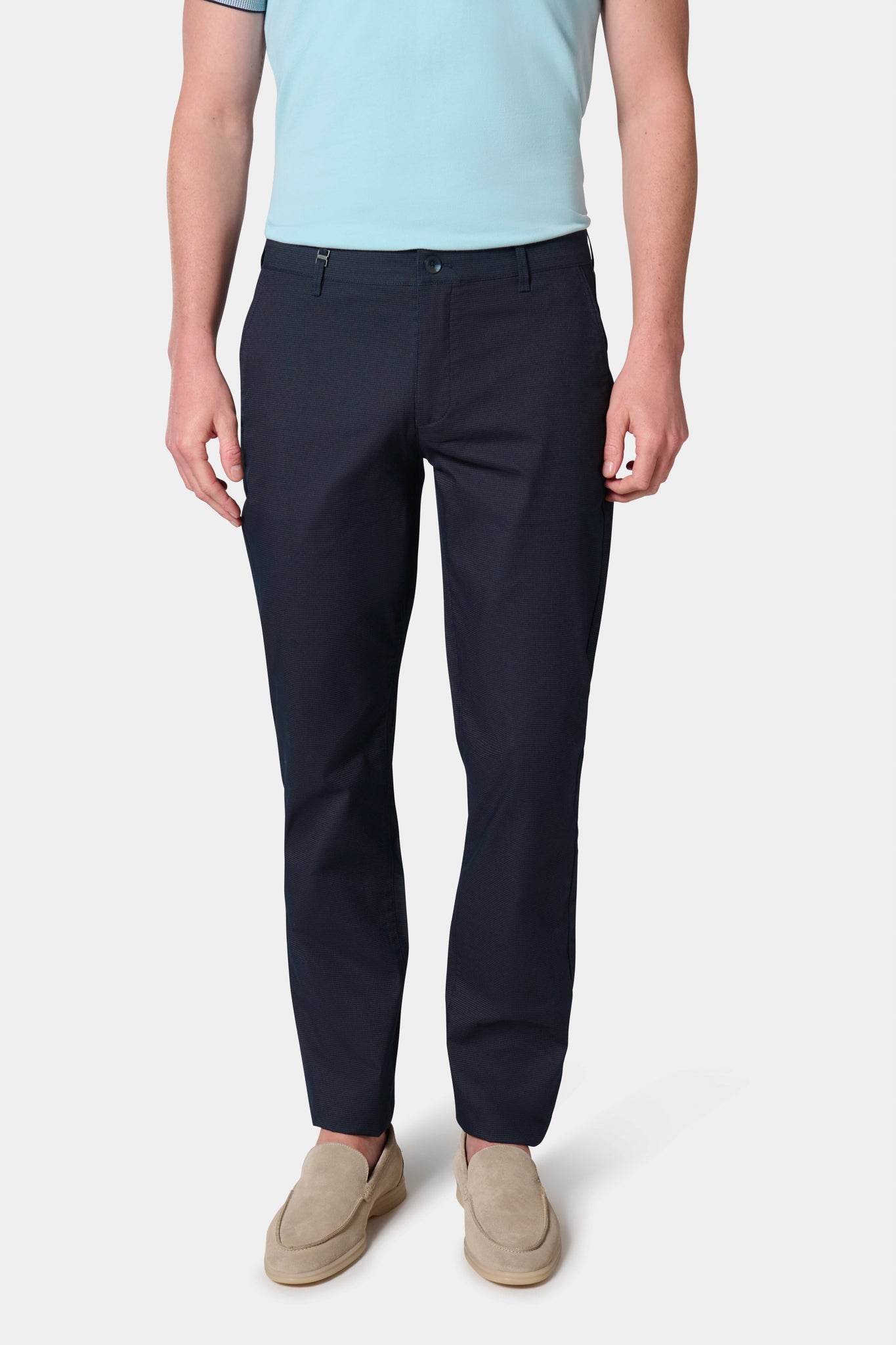 Pantalon de ville stretch en sergé Jerem, poches italiennes, coupe droite