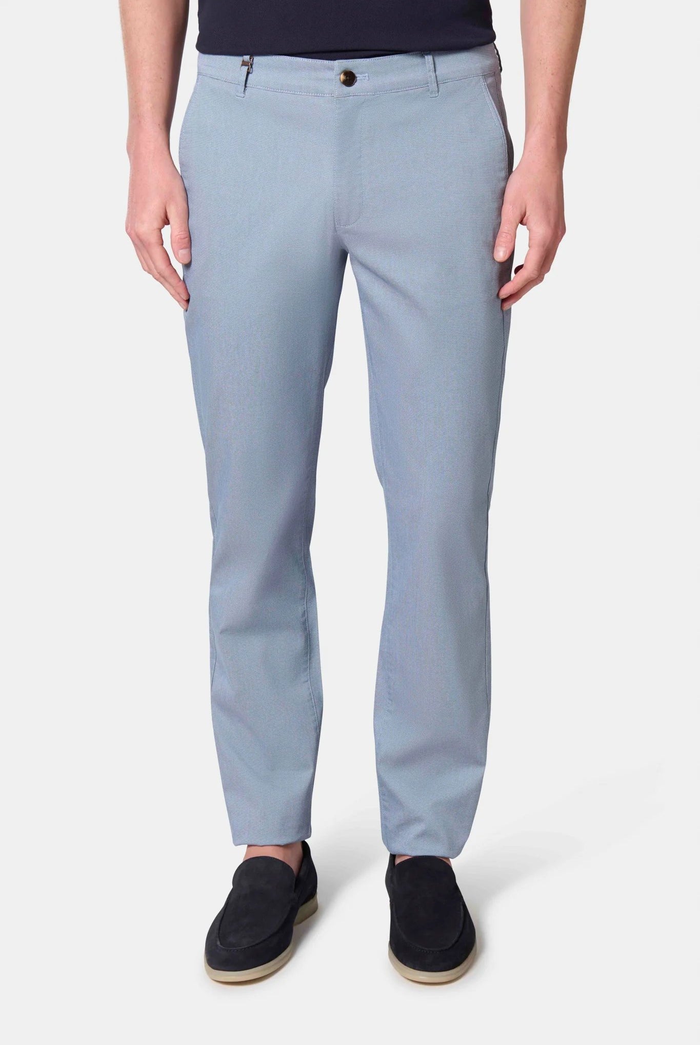 Pantalon de ville en dobby Jerem, poches italiennes, coupe droite
