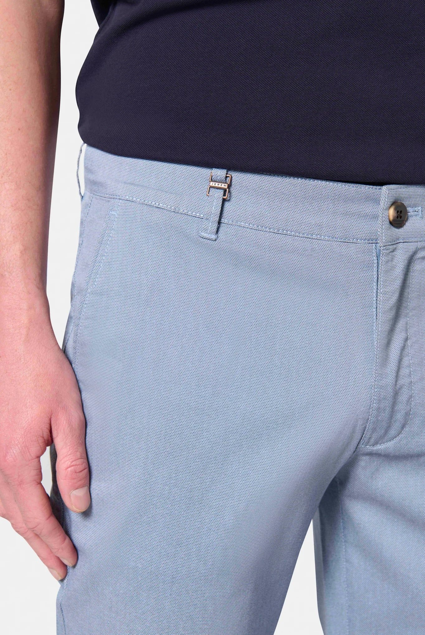 Pantalon de ville, dobby Jerem, coupe droite, poches italiennes