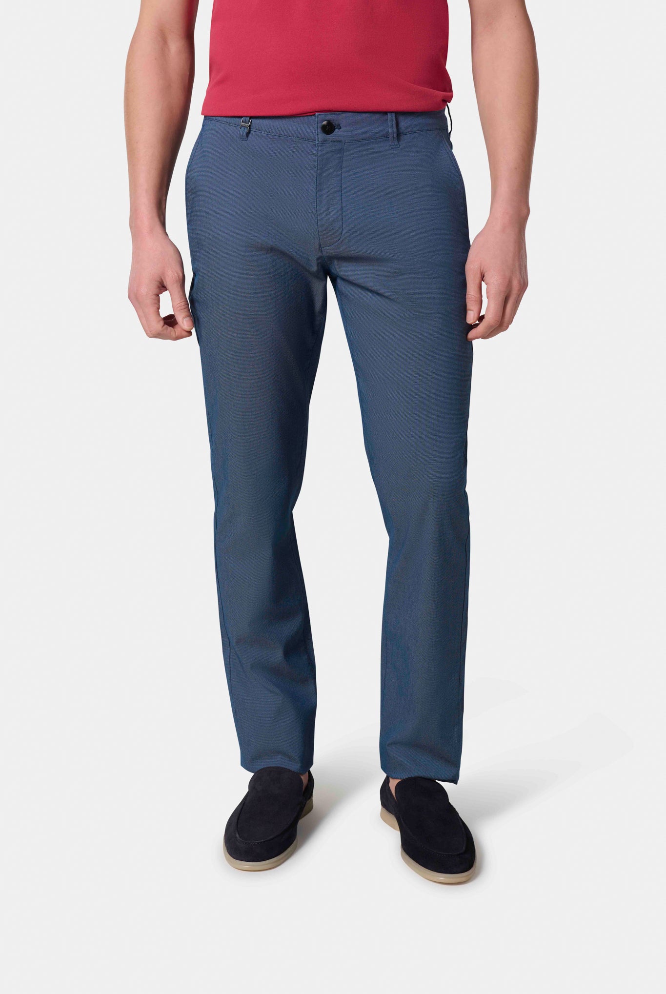 Pantalon de ville en dobby bleu ciel, Jerem