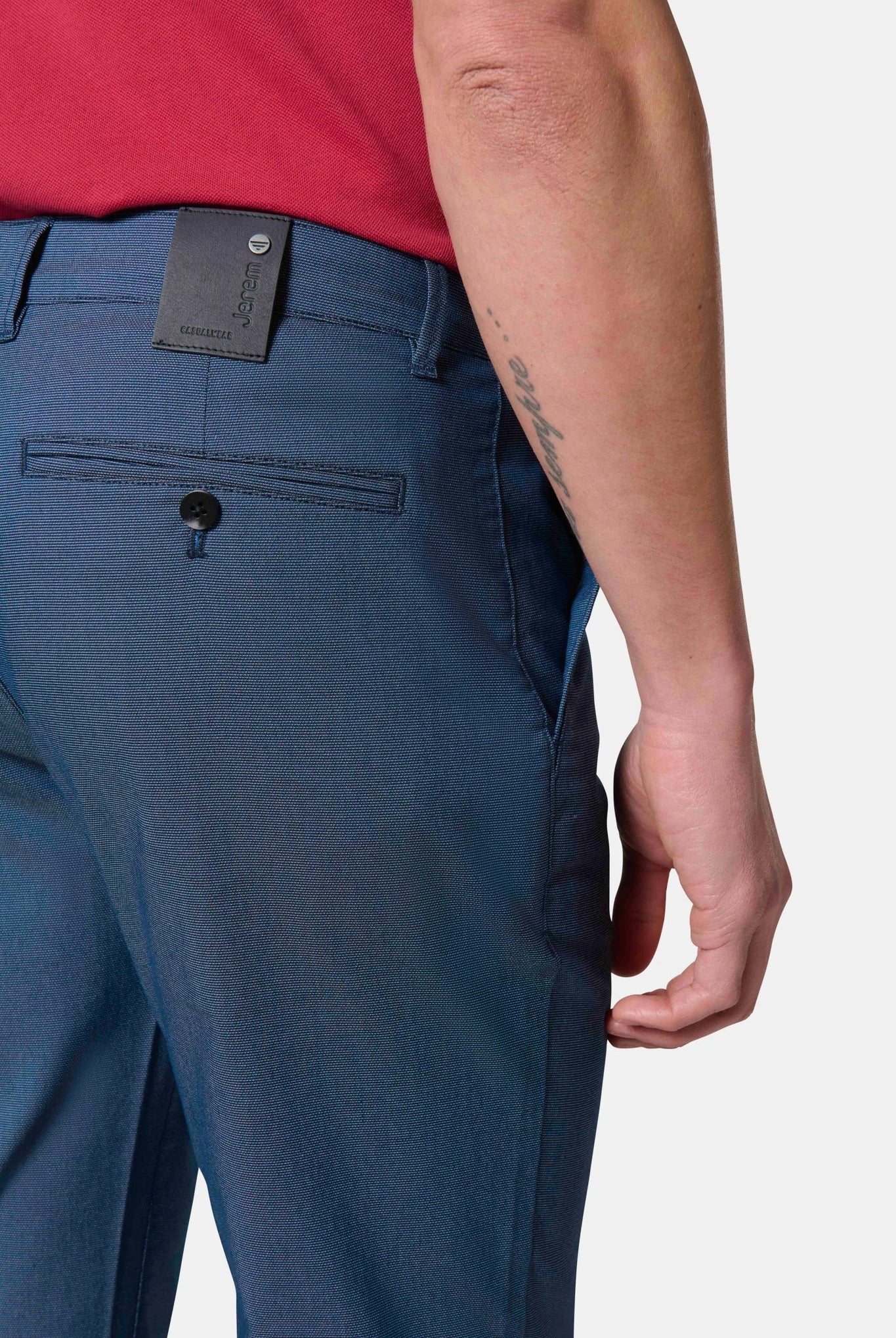 Pantalon de ville en dobby Jerem, poches italiennes