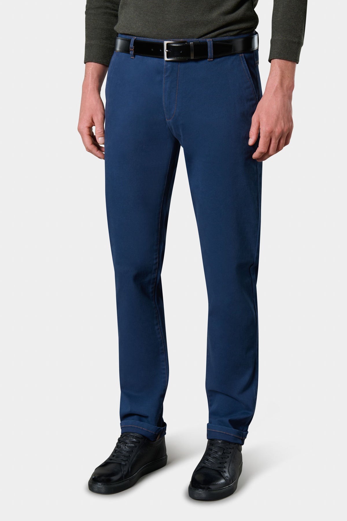 City trousers in washed cotton gabardine