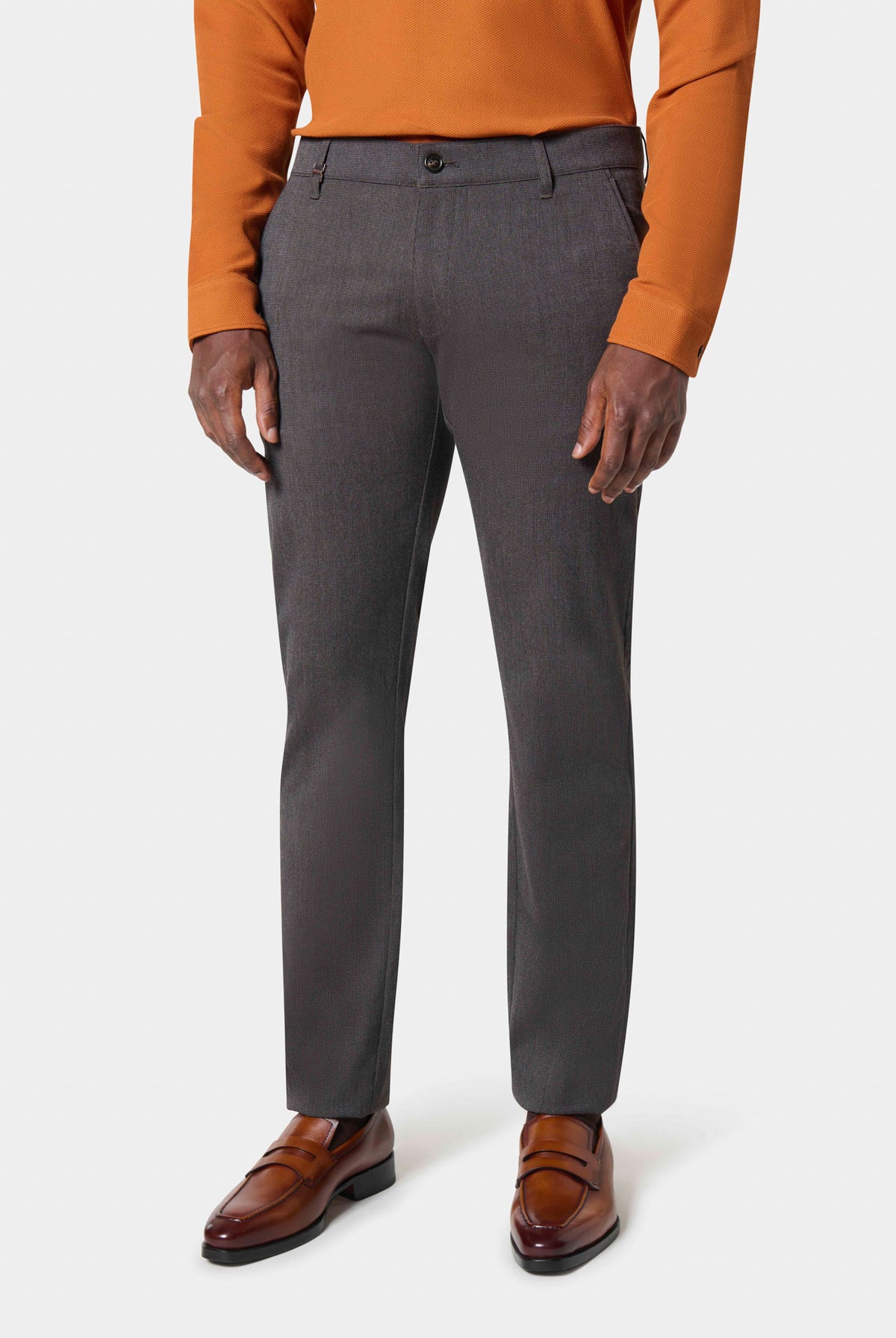 Pantalon décontracté en sergé stretch faux-uni — Jerem Paris