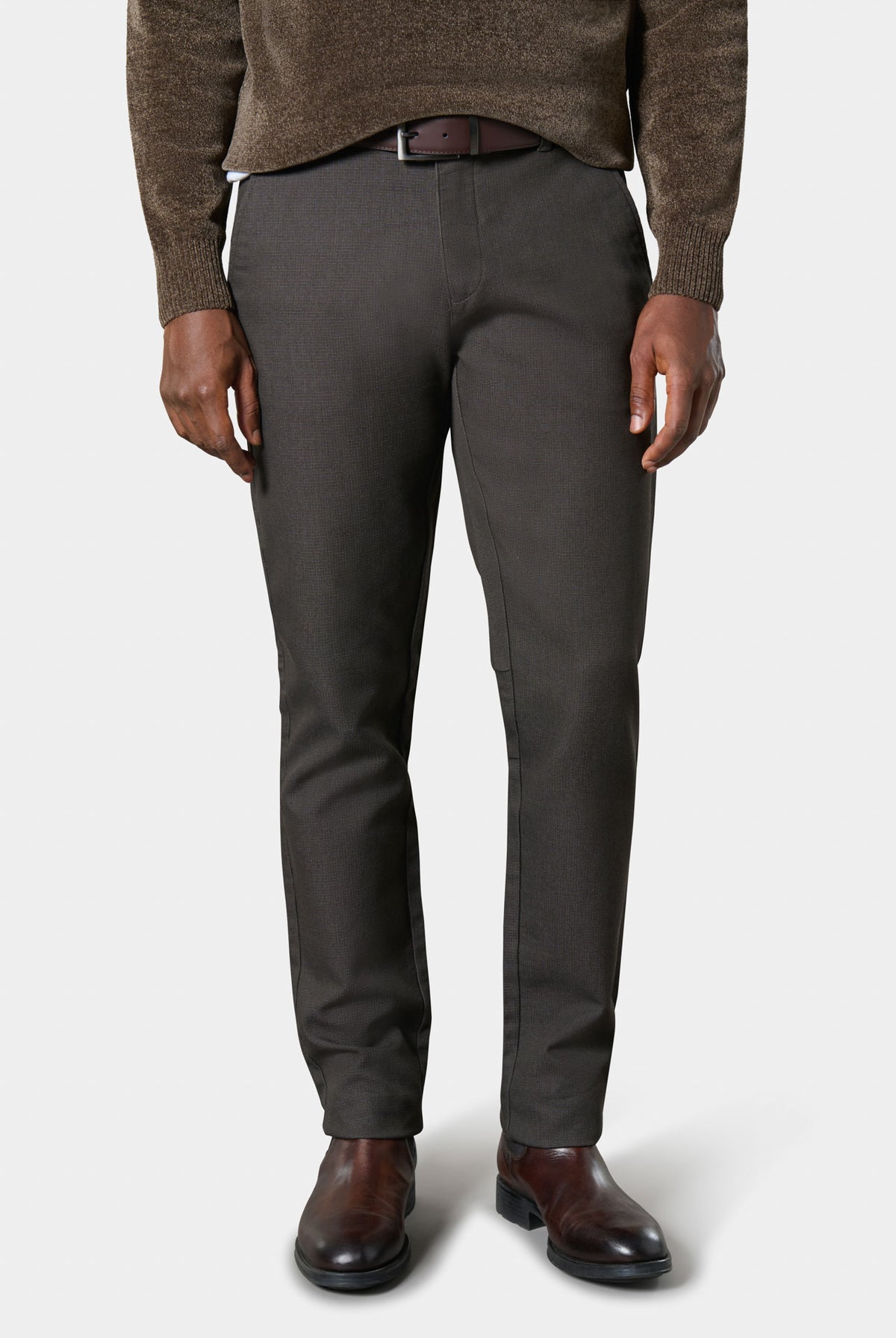 Pantalón de vestir entallado de algodón elástico Jerem