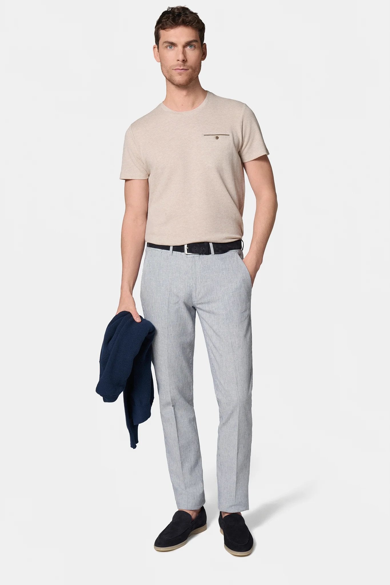 Lin-coton — Pantalon rayé Jerem