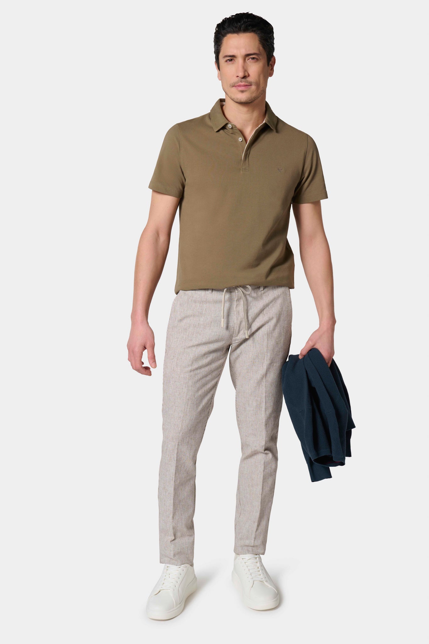 Pantalon rayé, lin-coton Jerem vue 6