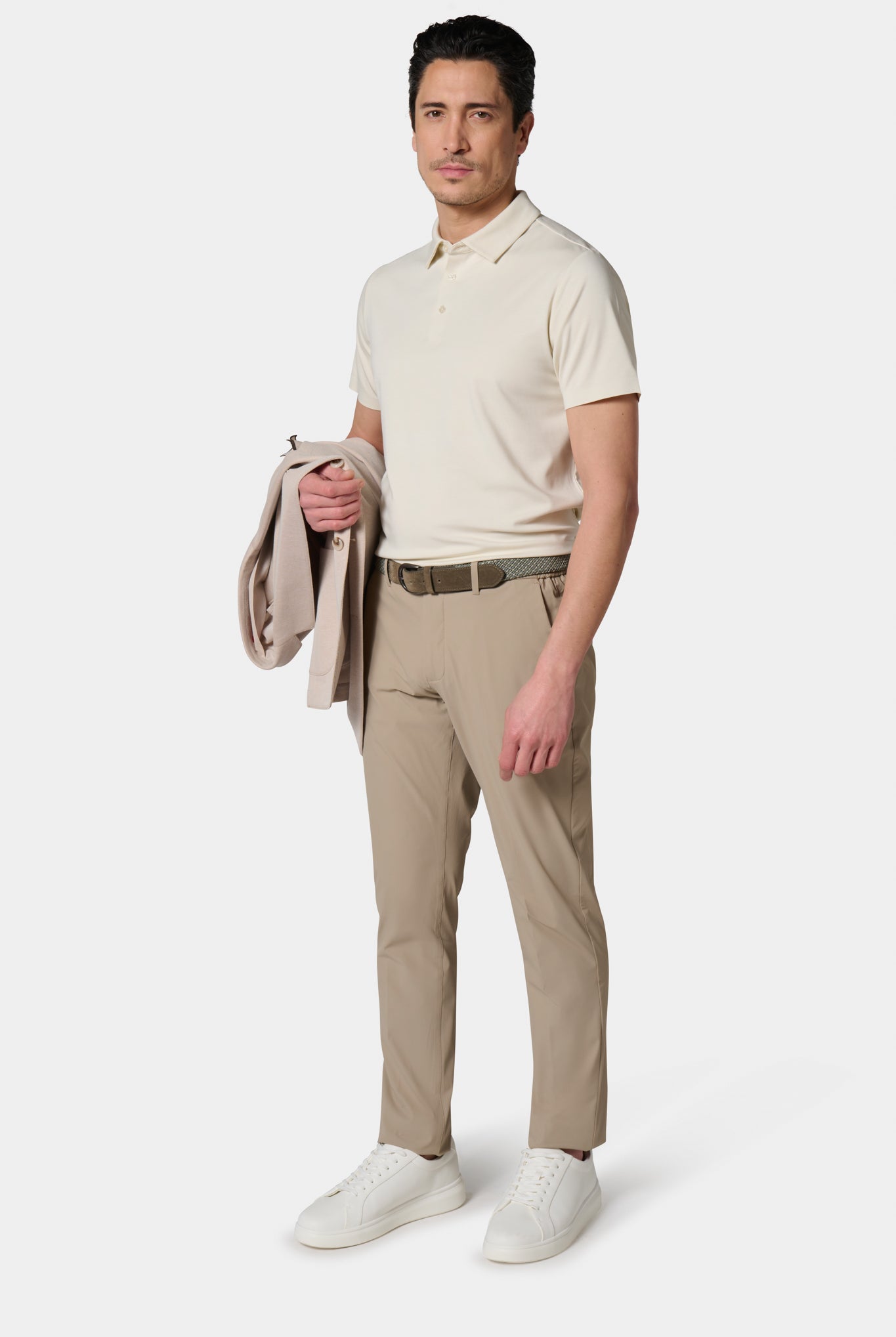 Pantalon technique coupe ajustée Jerem, poches italiennes, coupe ajustée