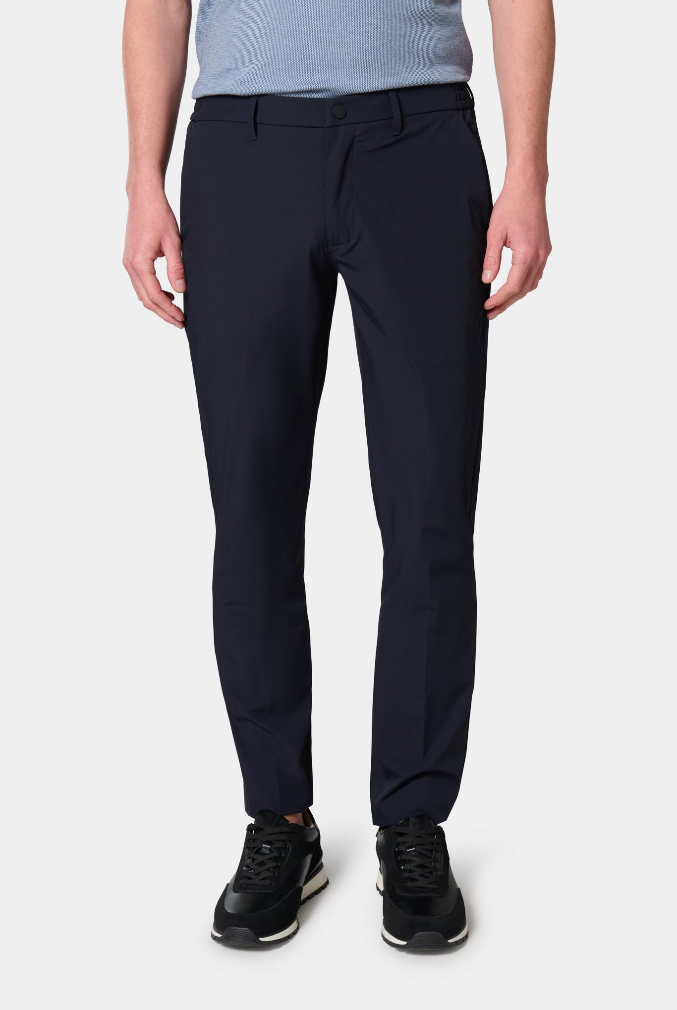 Pantalon technique coupe ajustée Jerem, coupe ajustée, poches italiennes, coloris noir
