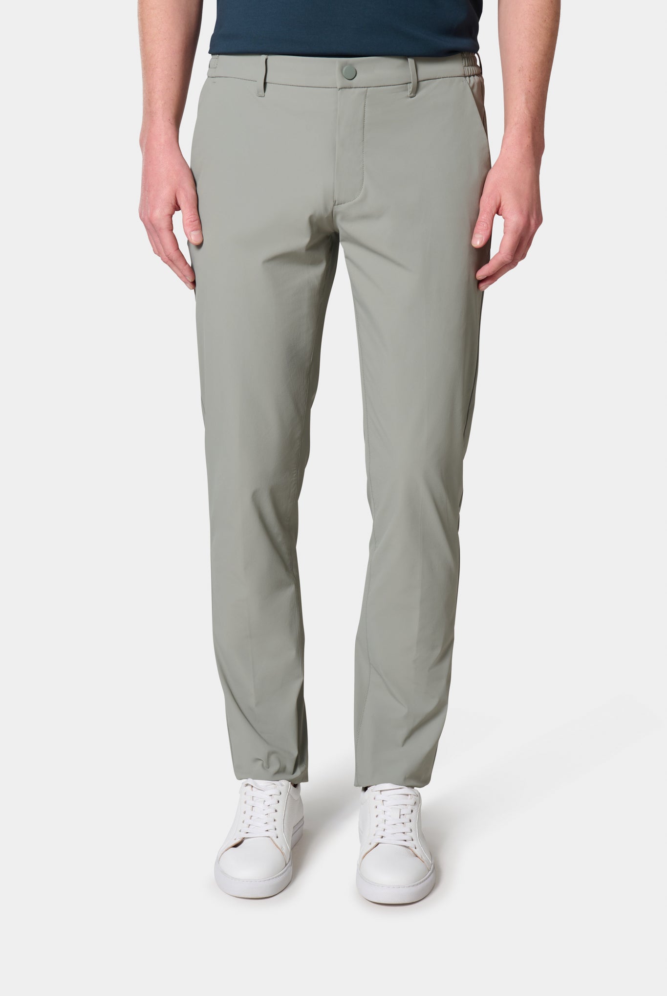Pantalon technique coupe ajustée Jerem, poches italiennes, coupe ajustée, coloris gris
