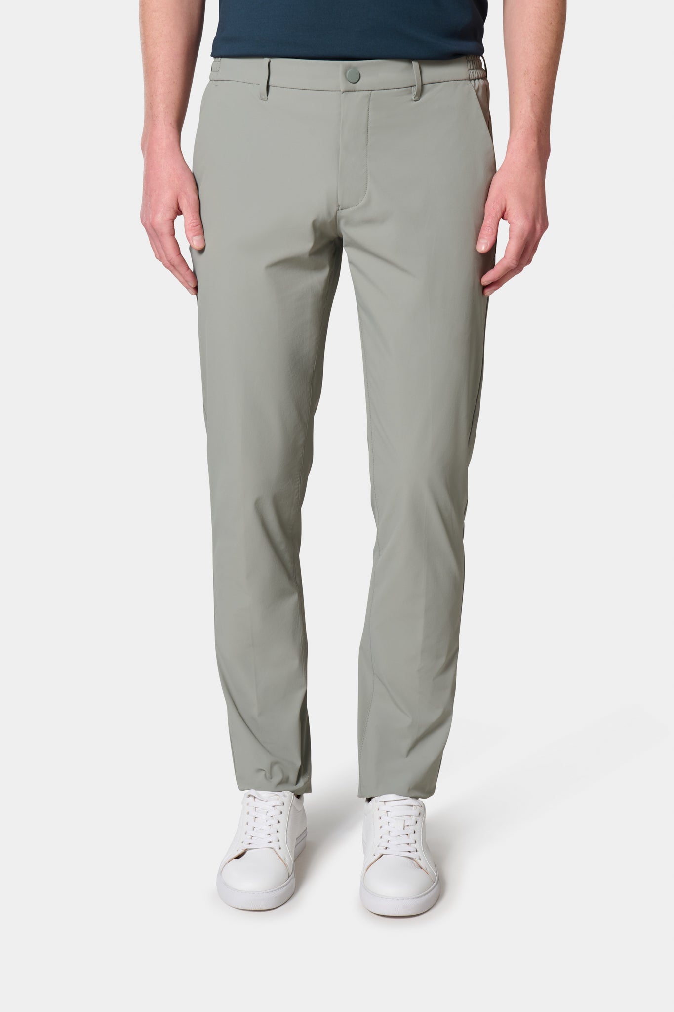 Pantalon technique coupe ajustée Jerem, poches italiennes, coupe ajustée, coloris gris