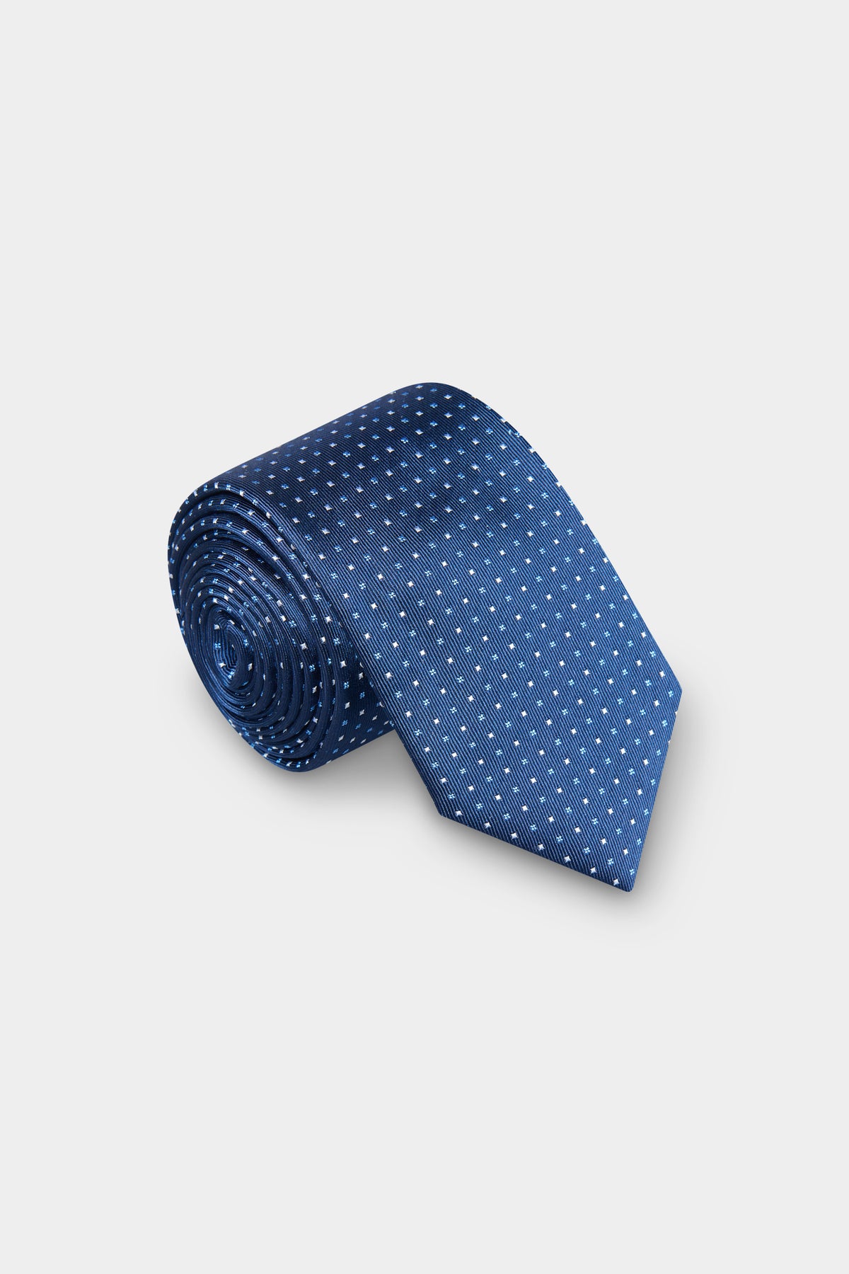 Cravate en soie jacquard à micro-motif géométrique
