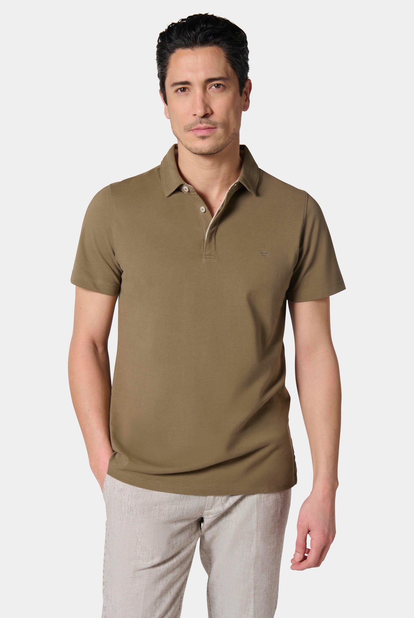 Polo en piqué coton manches courtes Jerem, manches courtes, coupe confortable