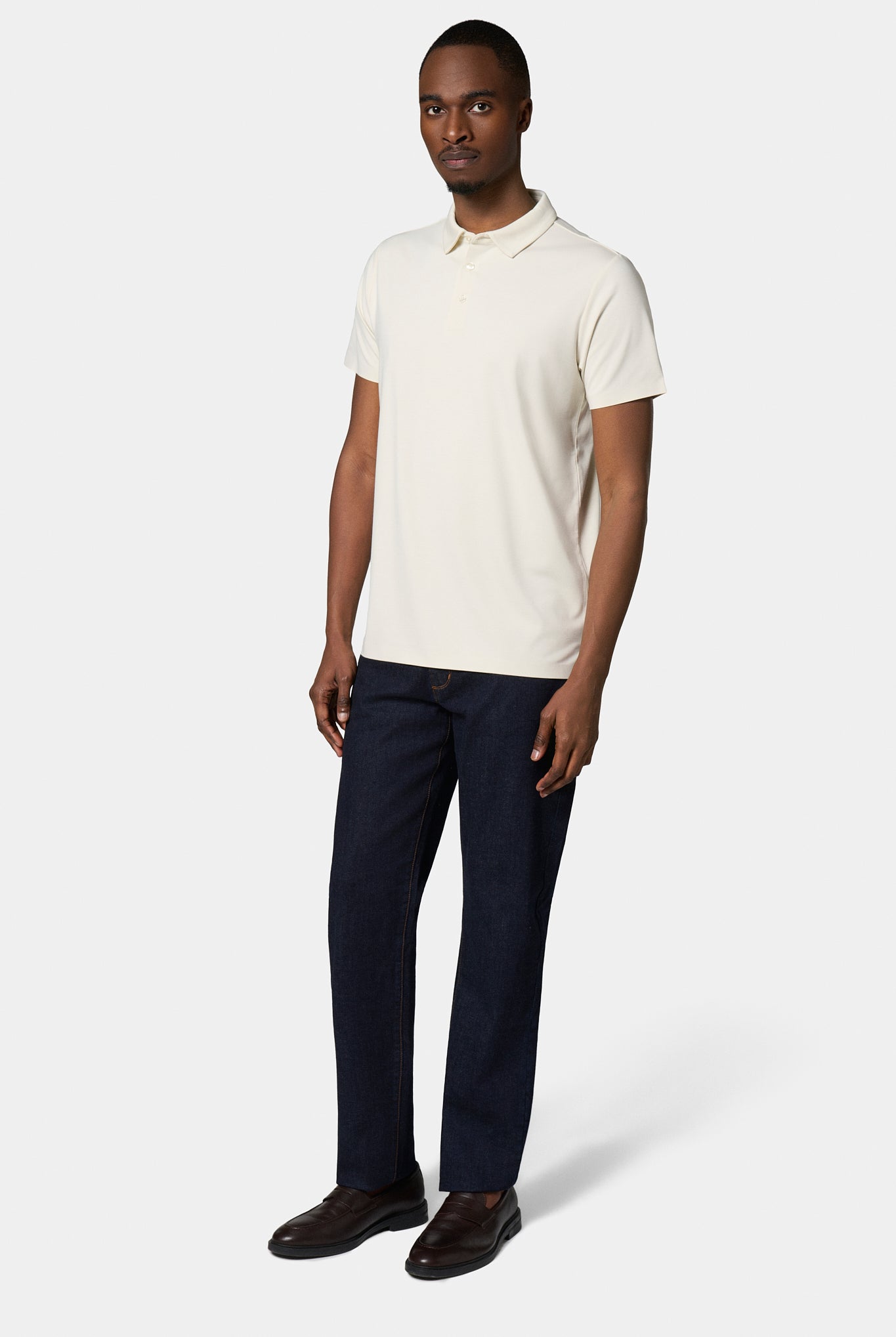 Matière technique Manches courtes ligne Activewear — Polo Jerem, coupe confortable, col polo